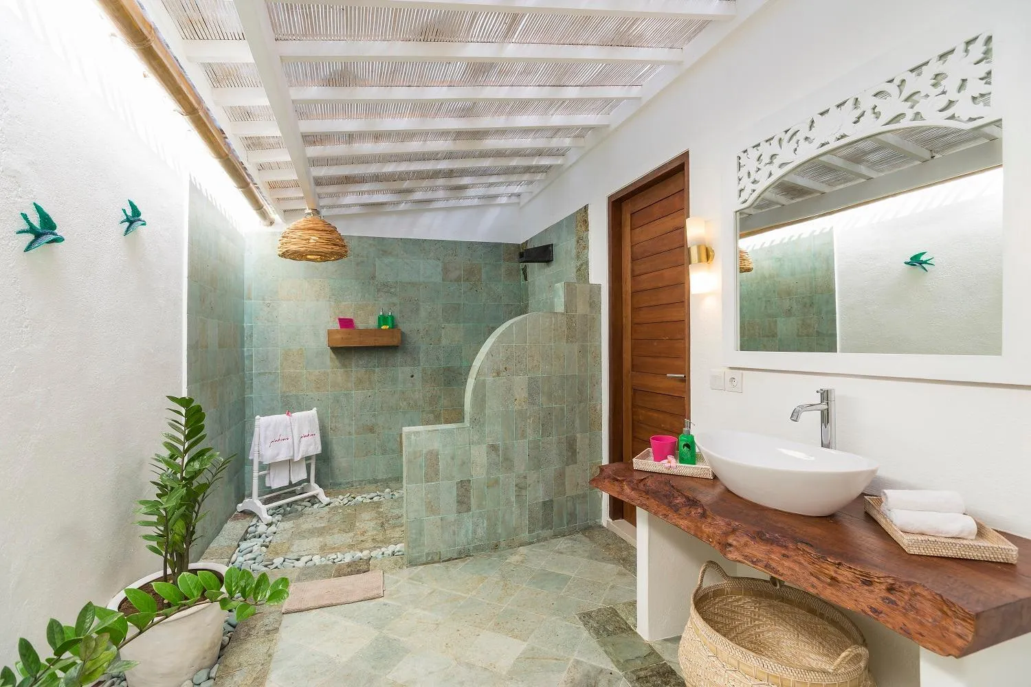 Bathroom in PinkCoco Gili Air - Constant Surprises & for Cool Adults Only