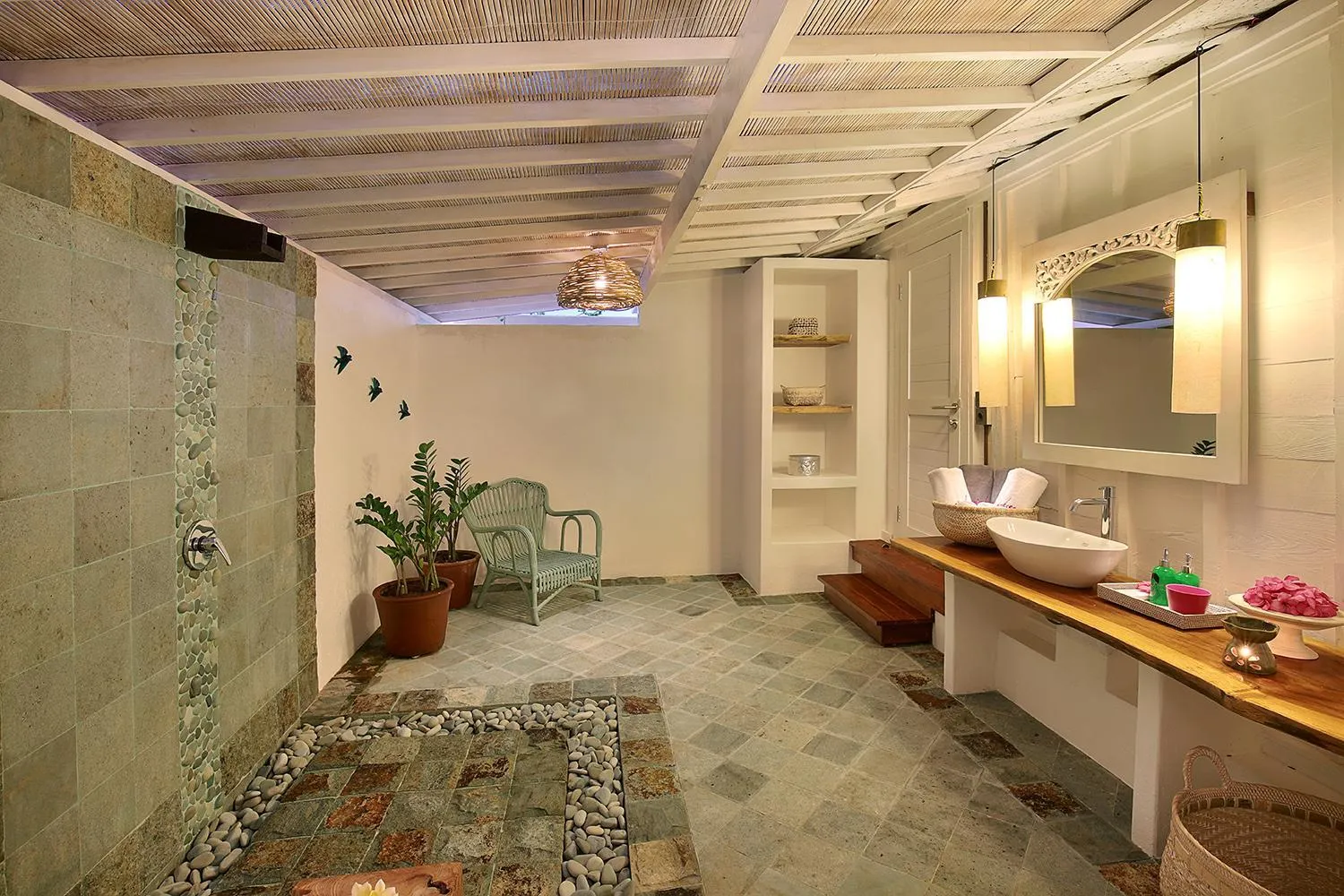 Bathroom in PinkCoco Gili Air - Constant Surprises & for Cool Adults Only