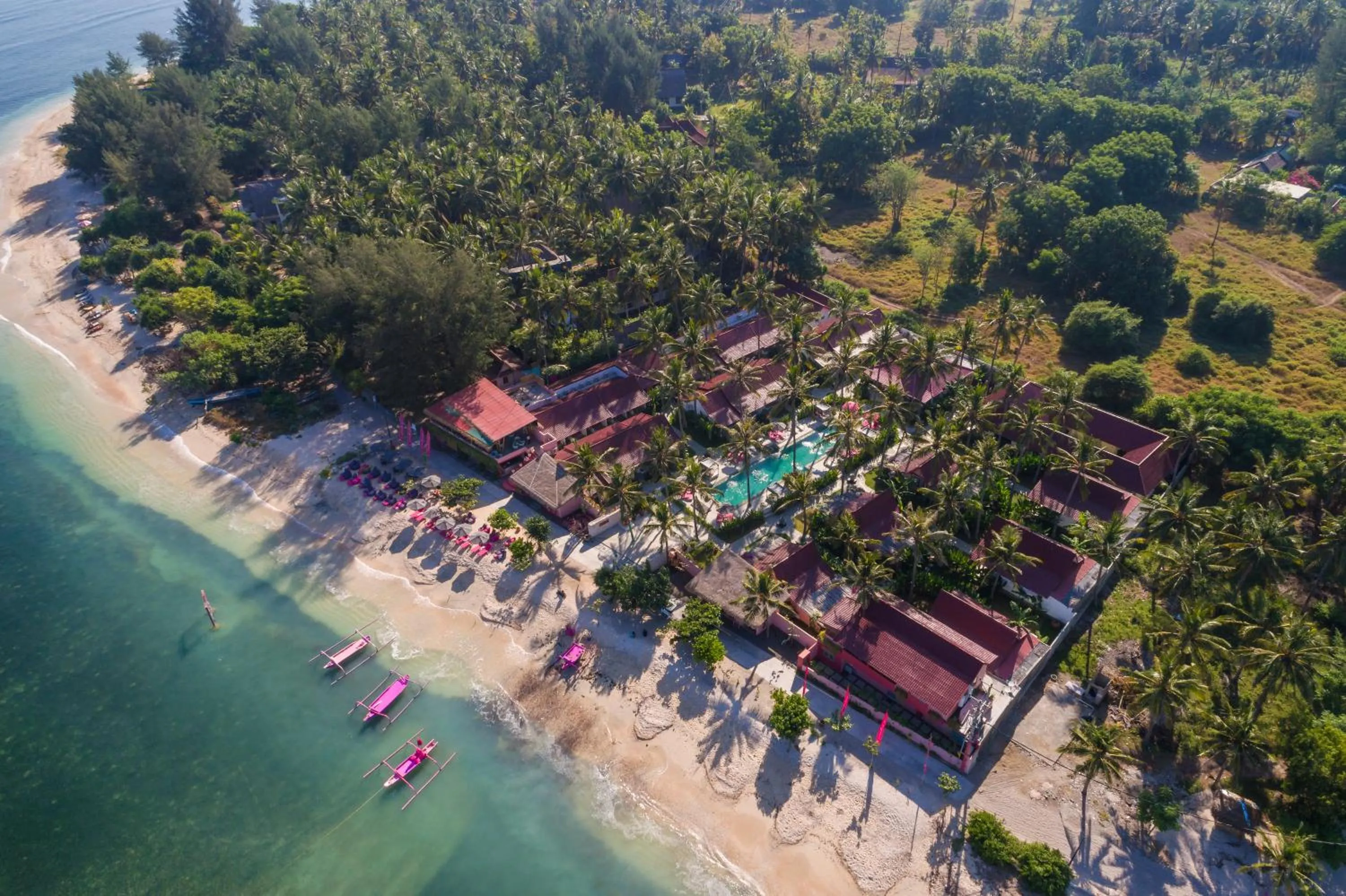 Bird's eye view in PinkCoco Gili Air - Constant Surprises & for Cool Adults Only