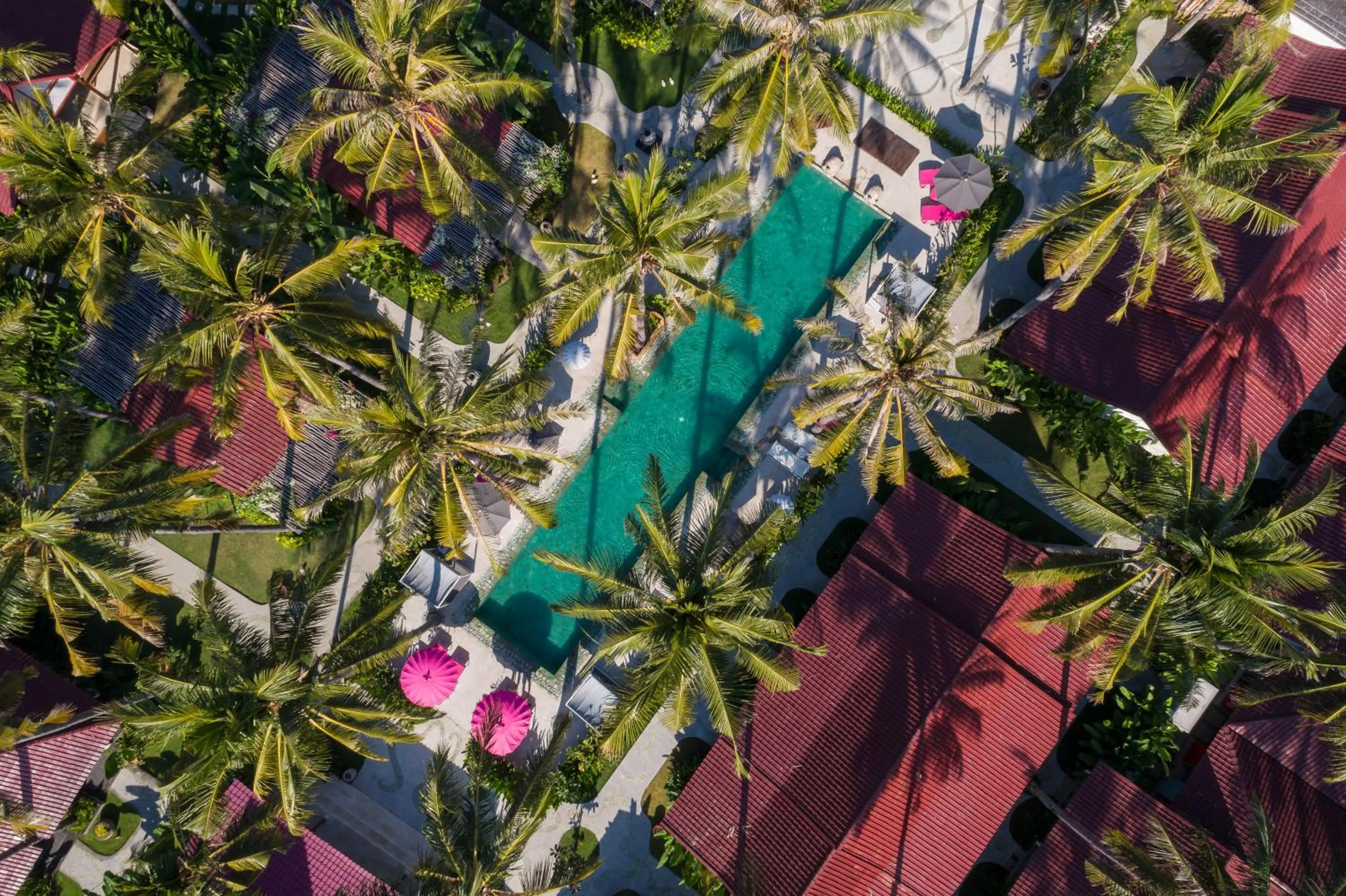 Bird's eye view in PinkCoco Gili Air - Constant Surprises & for Cool Adults Only