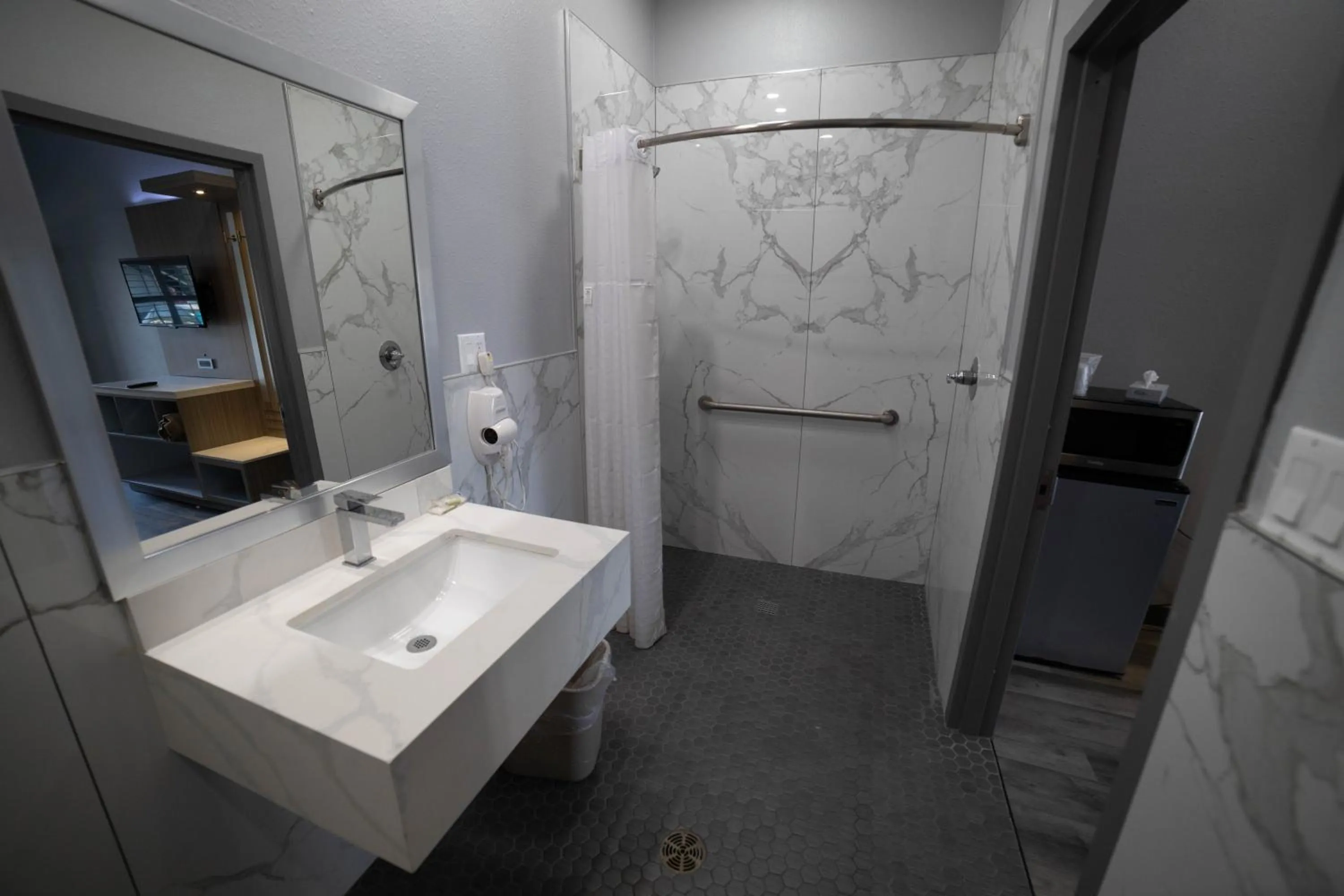 Bathroom in Travelodge by Wyndham Whittier