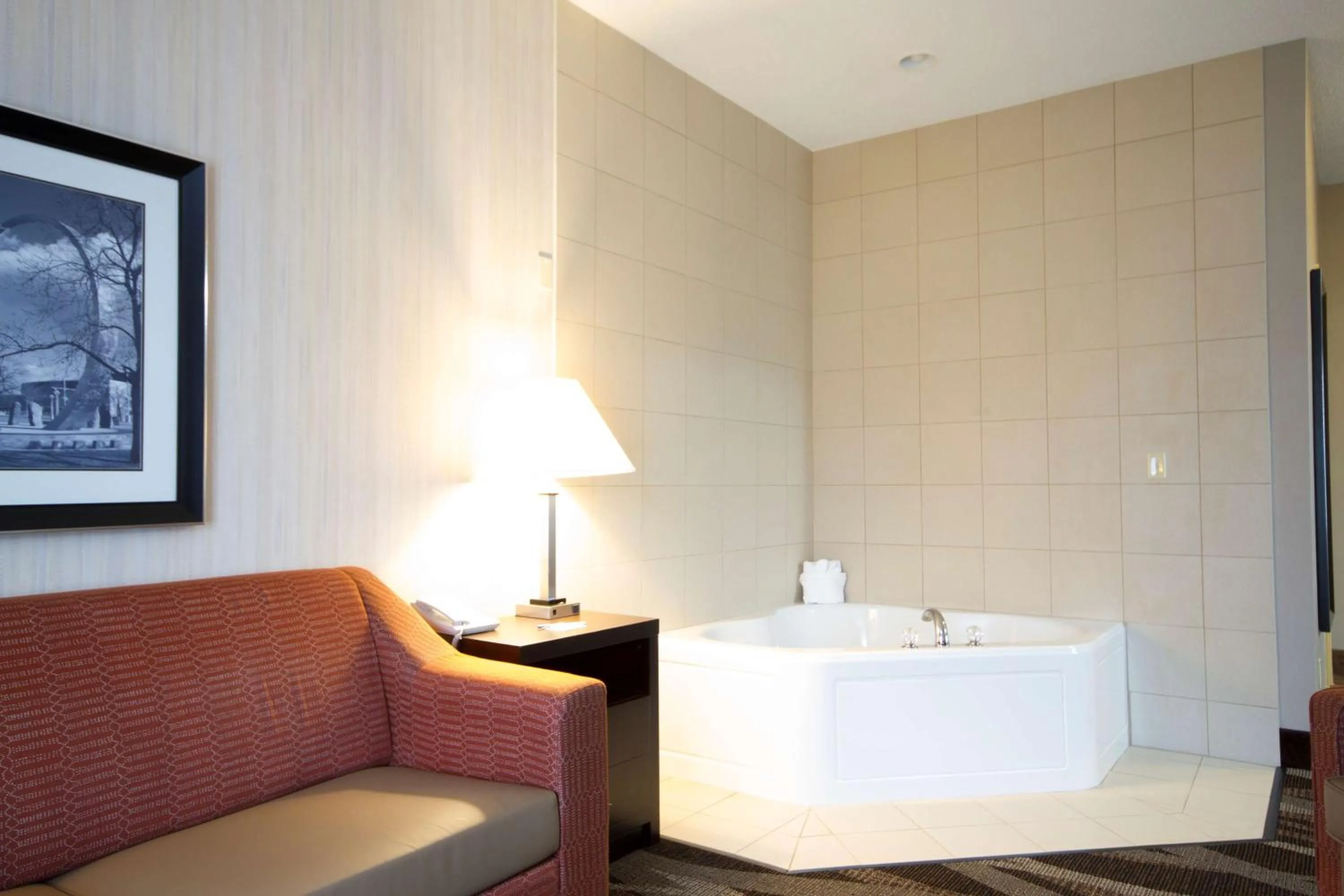 Living room in Hampton Inn Marshall