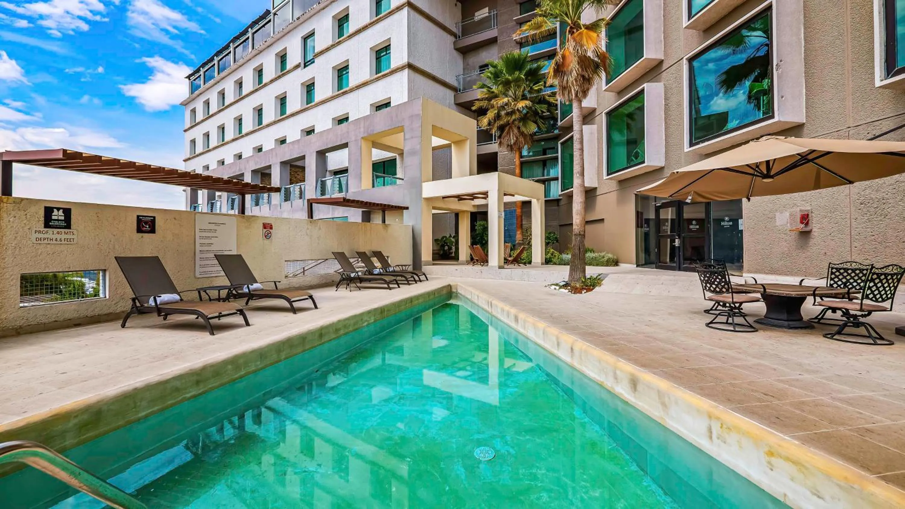 Pool view in Hilton Queretaro