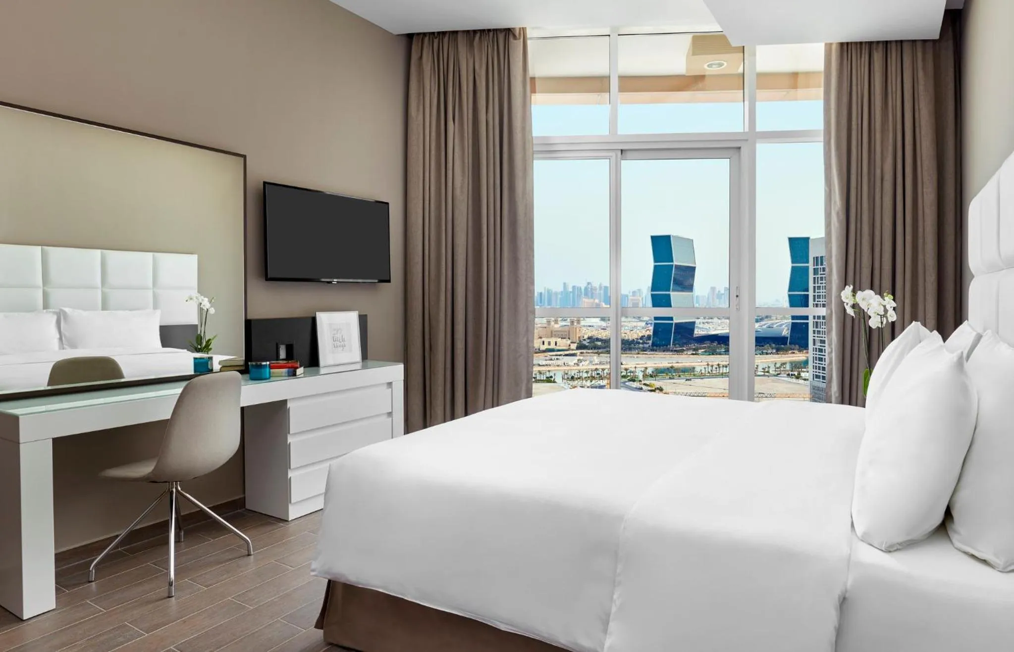 Photo of the whole room, Bed in Staybridge Suites - Doha Lusail by IHG