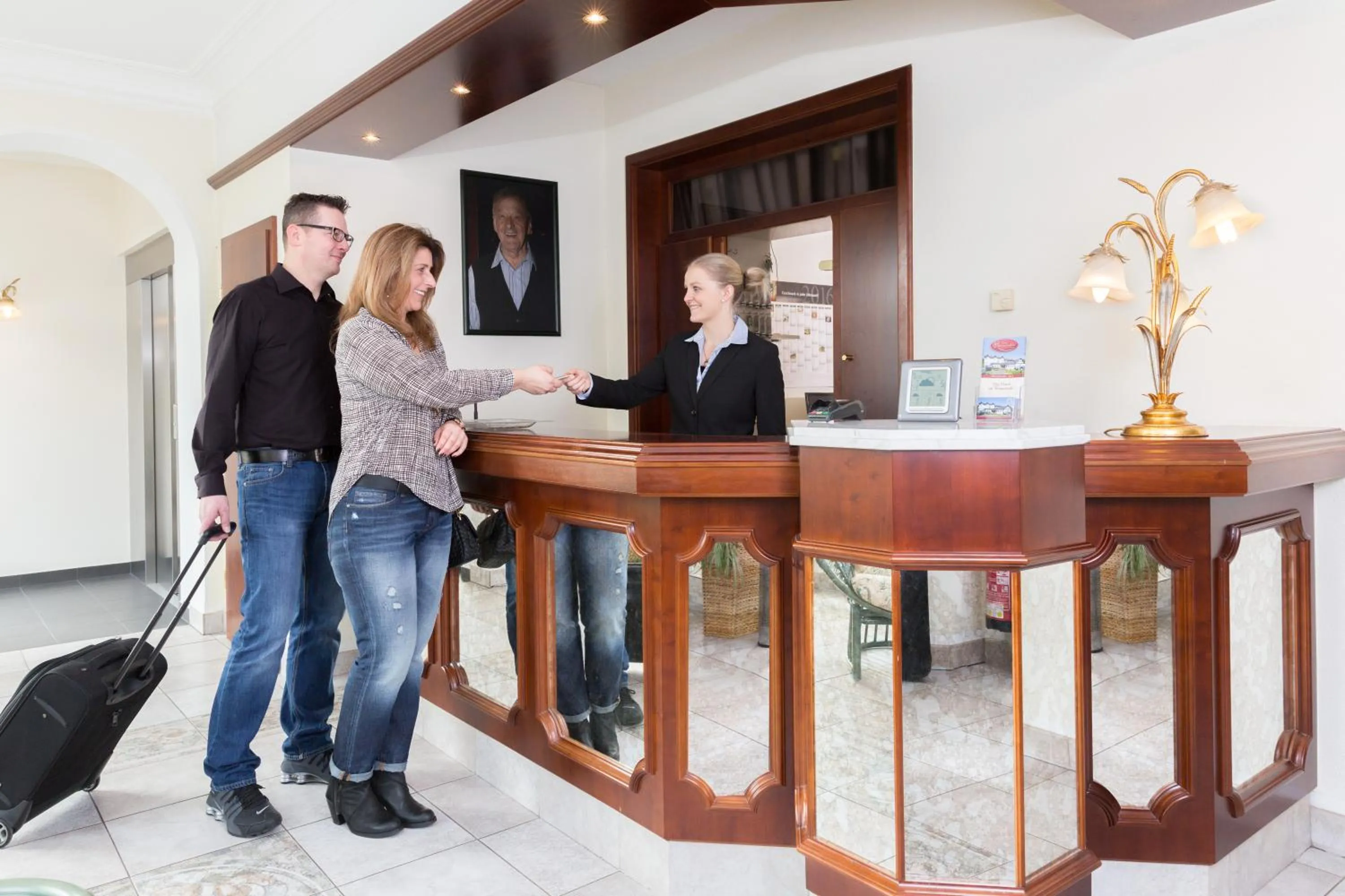 Lobby or reception in Hotel Hammermühle