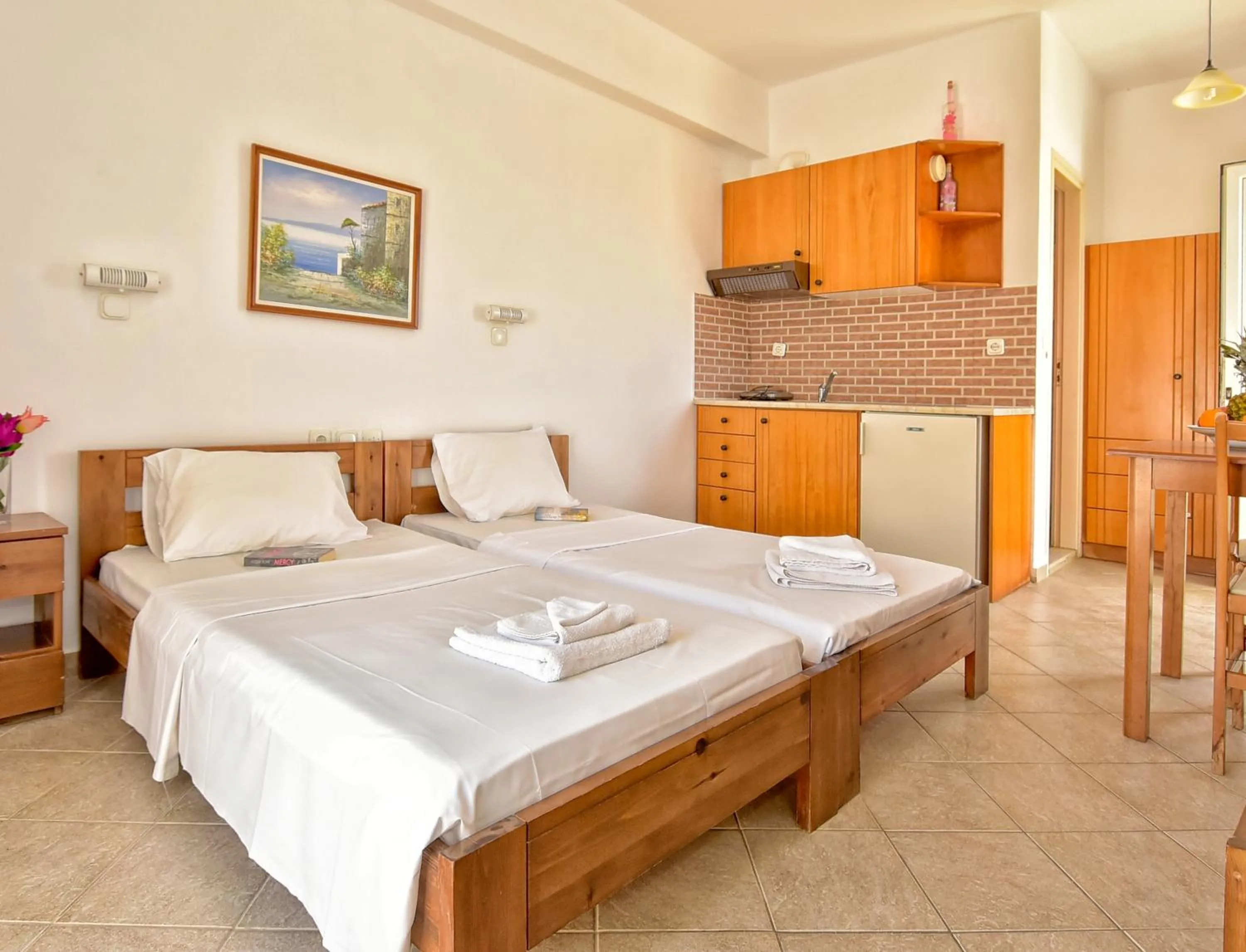 Bed in Kasapakis Hotel & Apartments