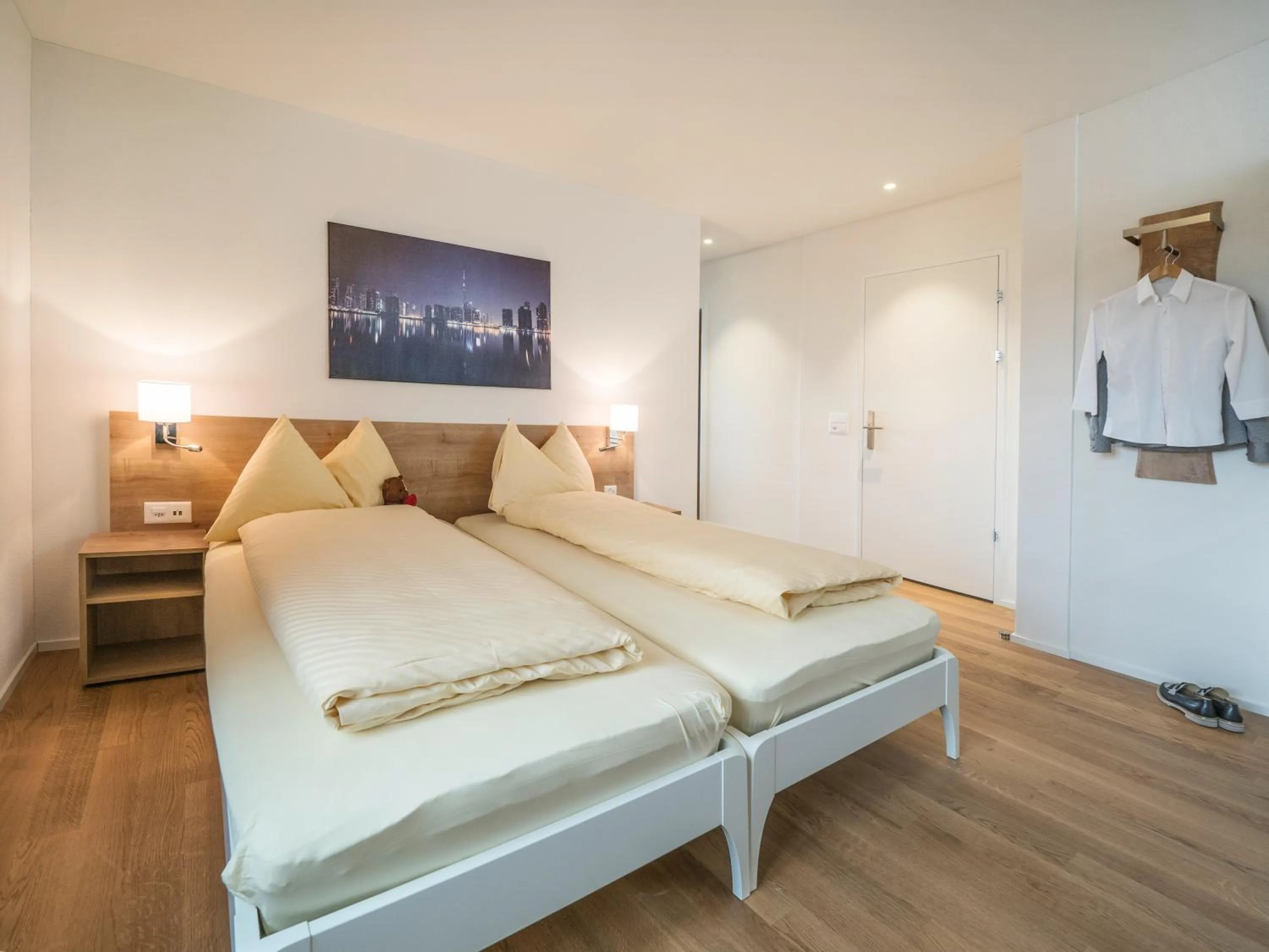 Bed in Aparthotel Bären