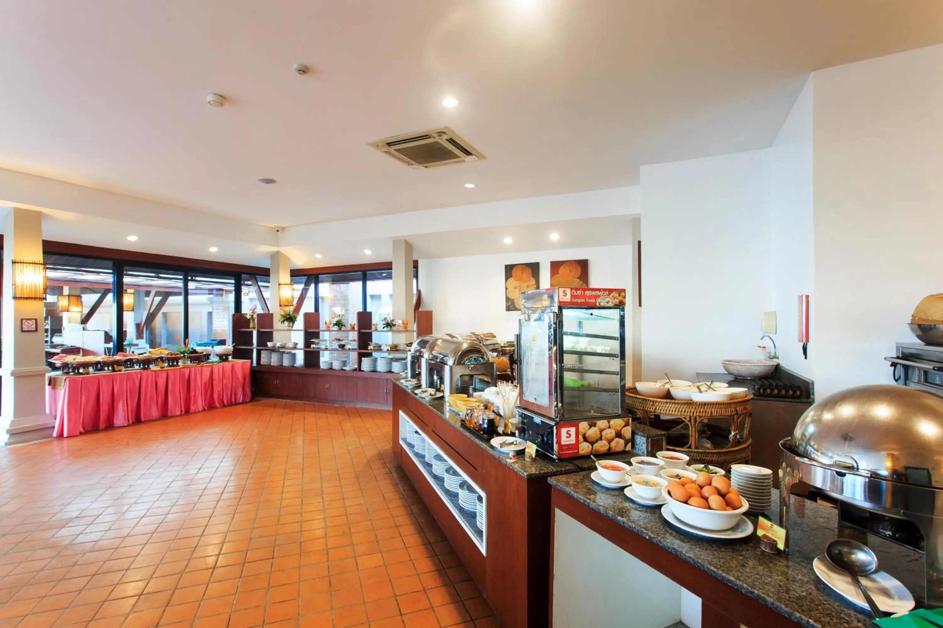 Asian breakfast in Samui Buri Beach Resort