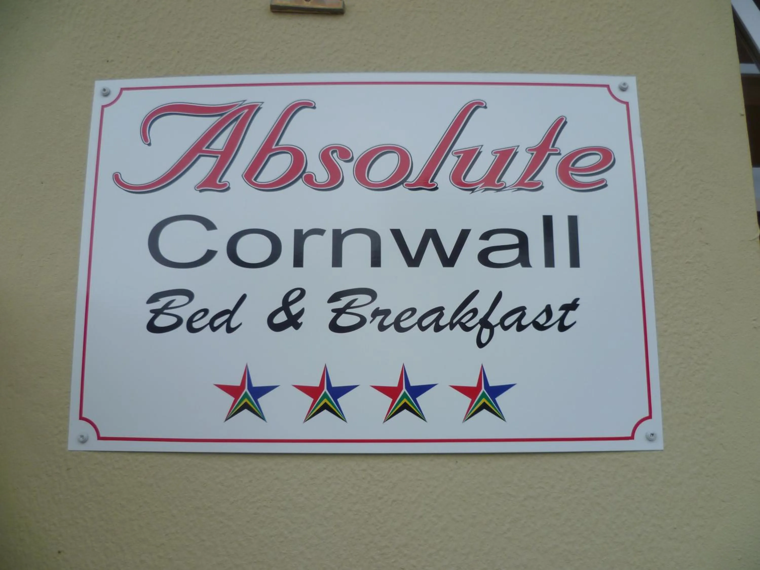 Certificate/Award in Absolute Cornwall Bed and Breakfast
