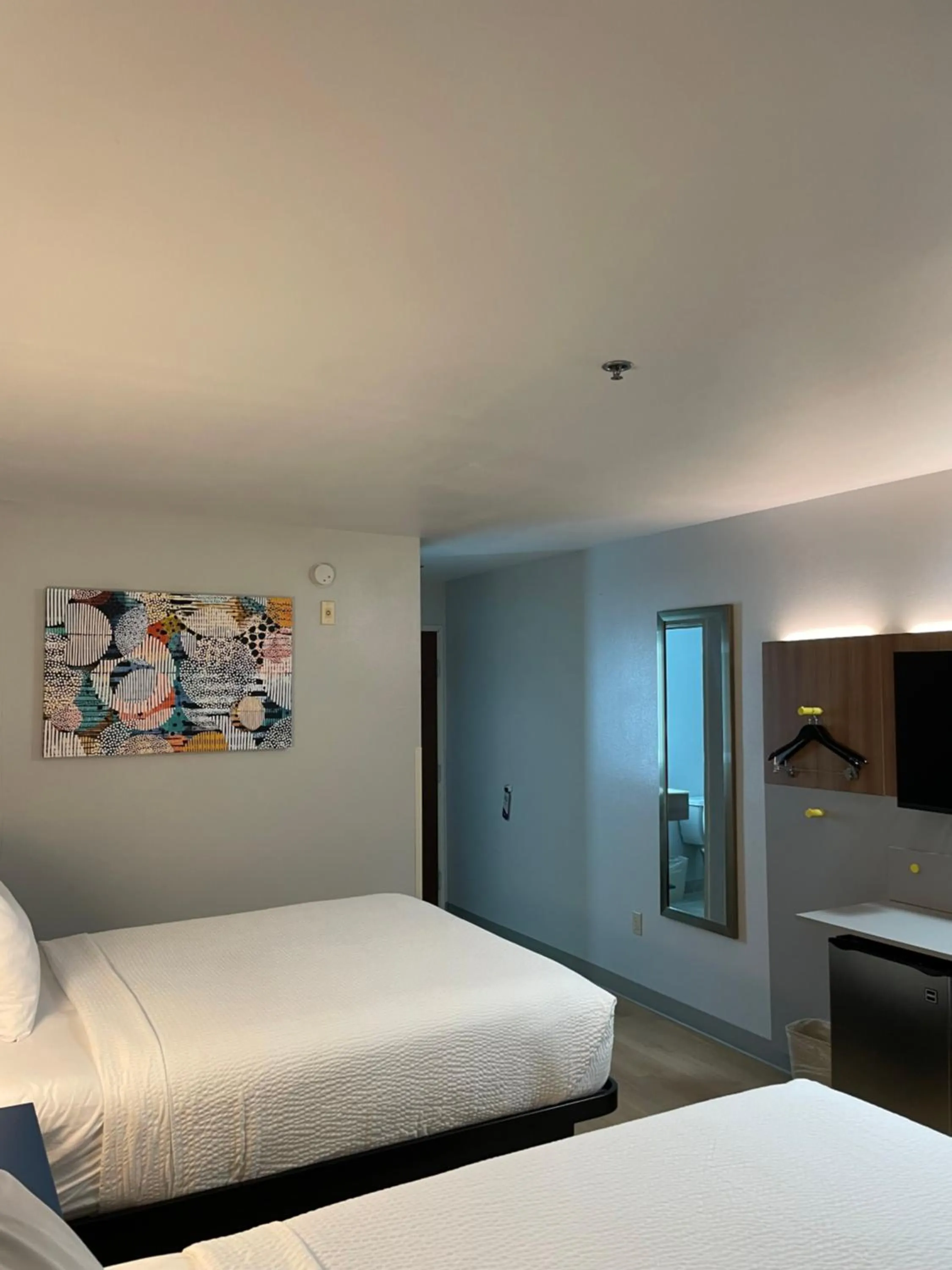 TV and multimedia, Bed in Microtel Inn and Suites Baton Rouge Airport