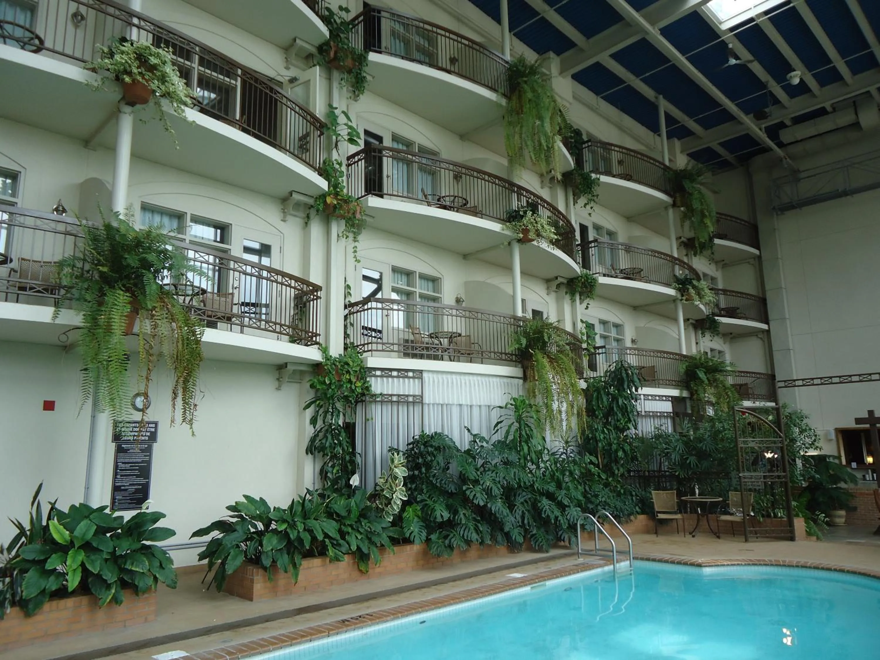 Pool view in Hotel L'Oie des neiges