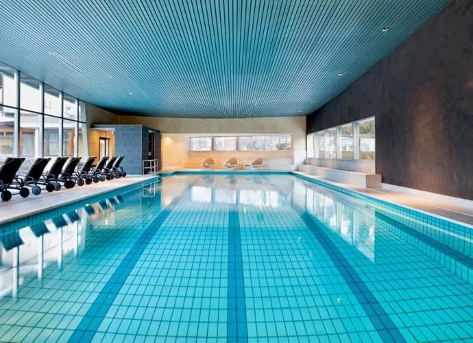 Swimming pool in Soldanella by Hotel Adula