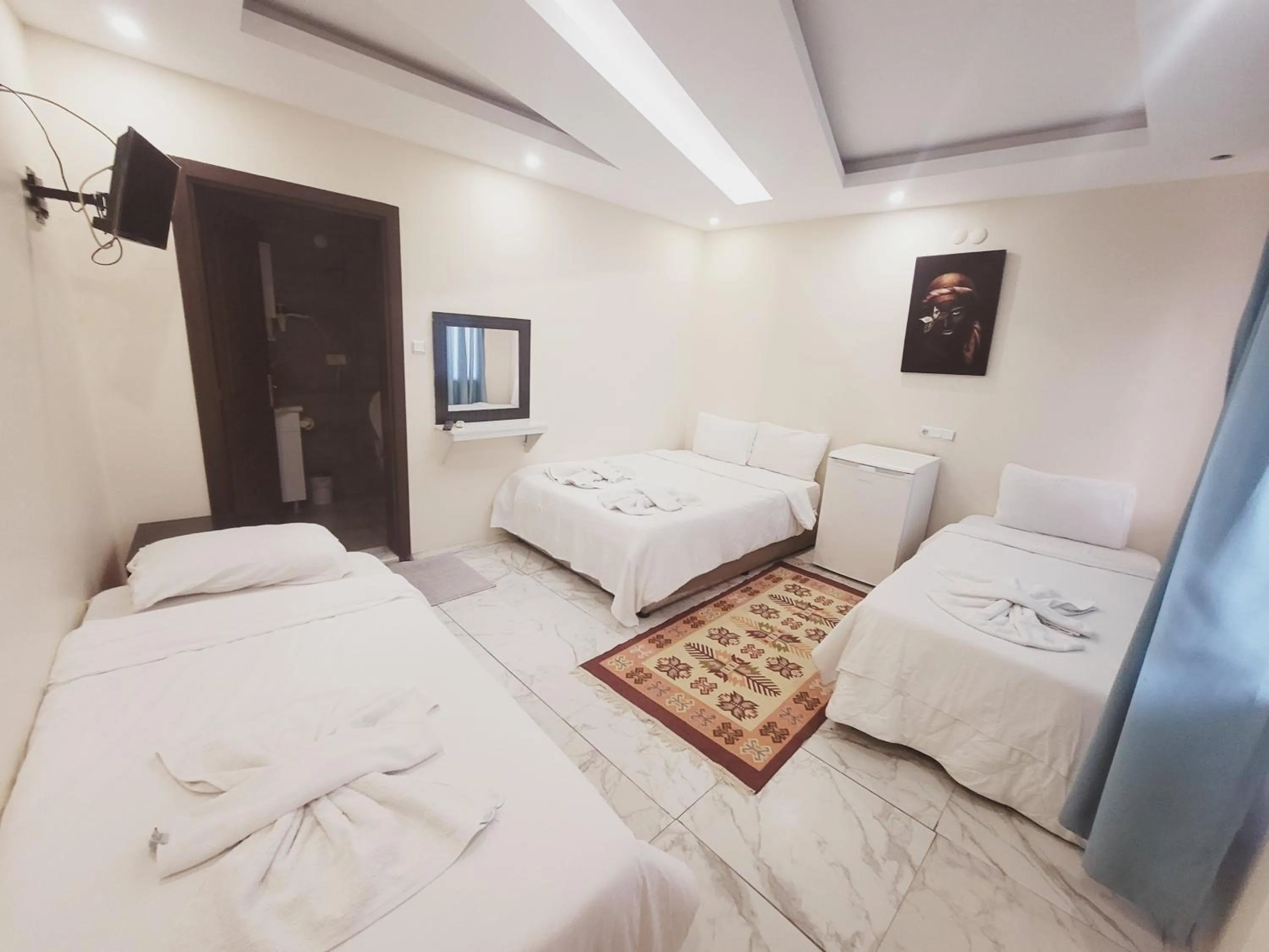 Bed in shah sultan Ozturk Hotel