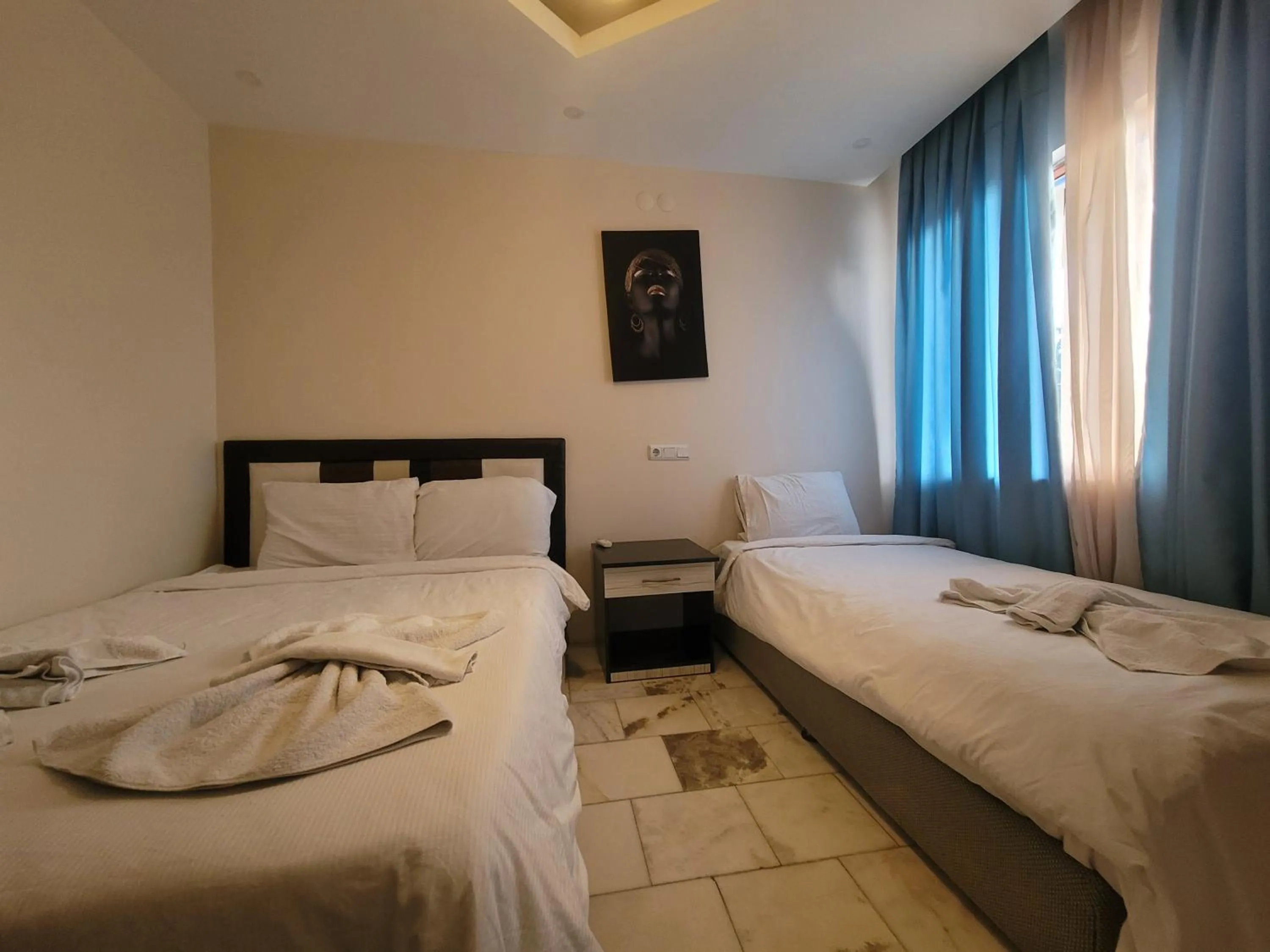 Bed in shah sultan Ozturk Hotel