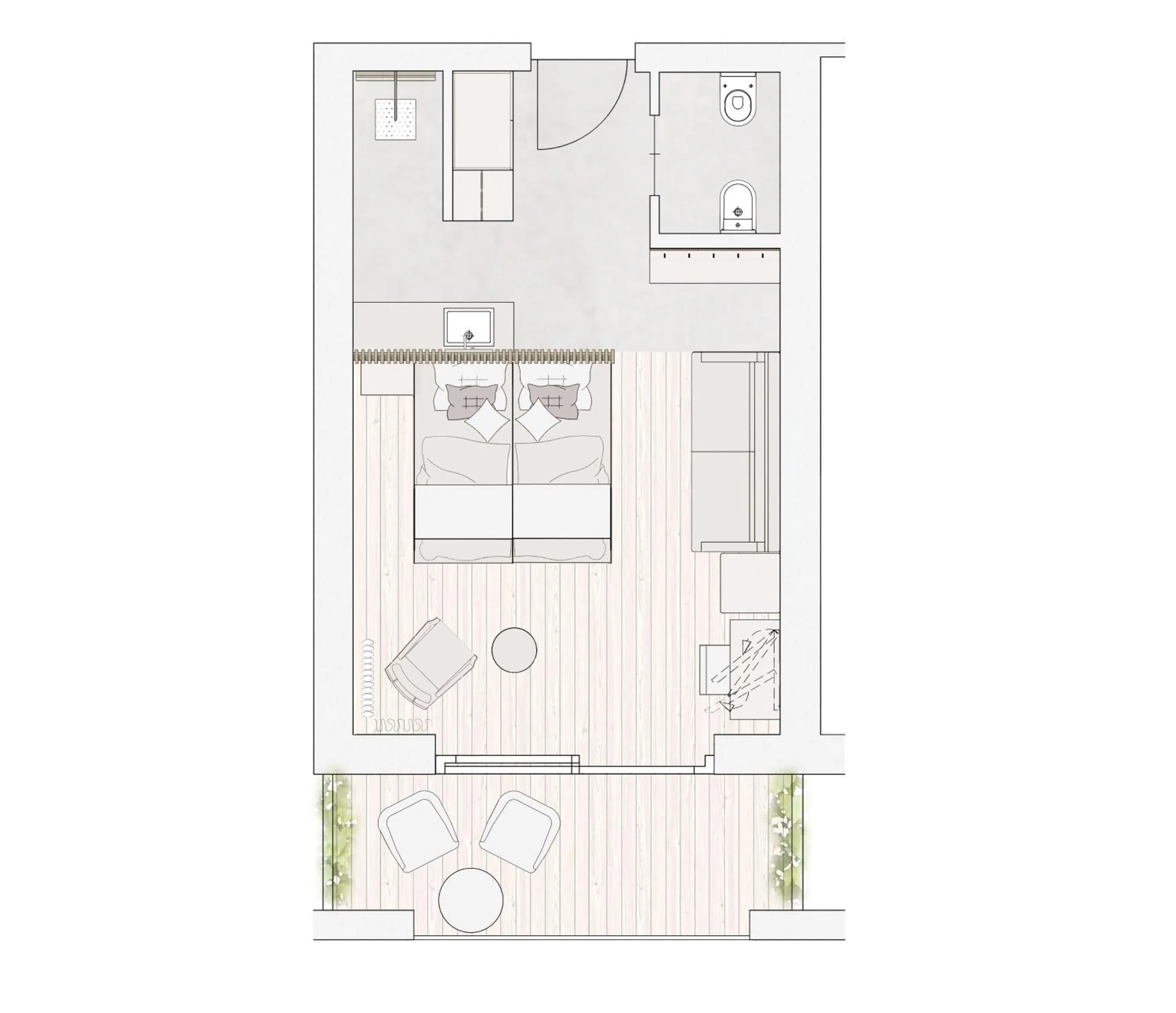 Floor plan in Anett hotel