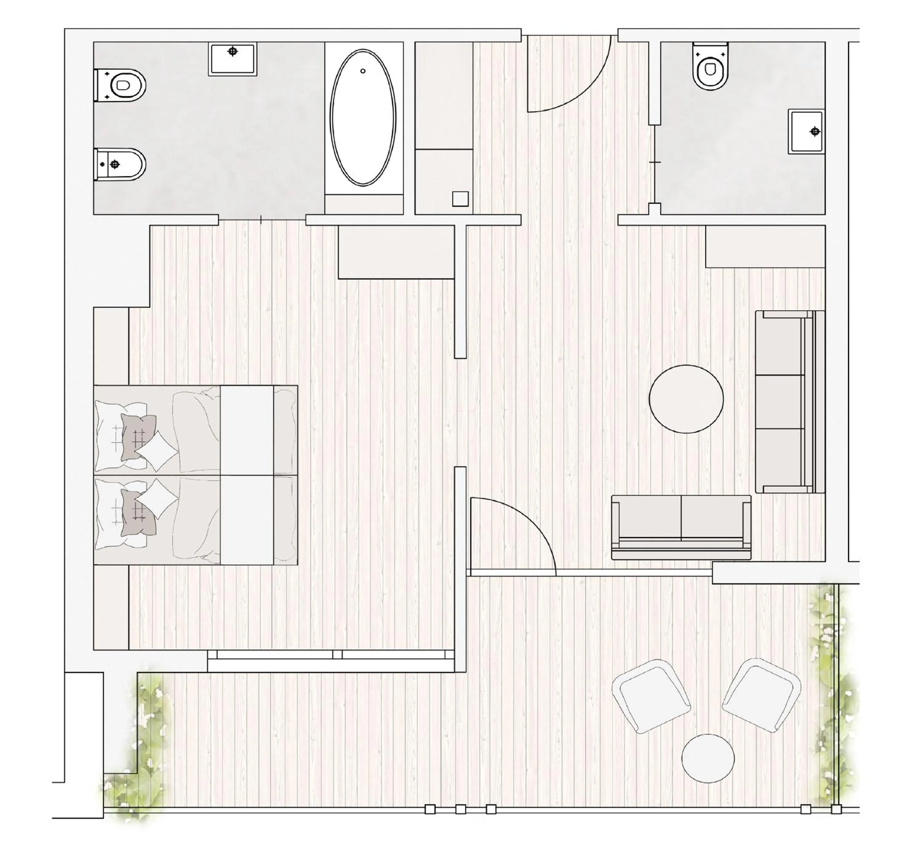 Floor plan in Anett hotel