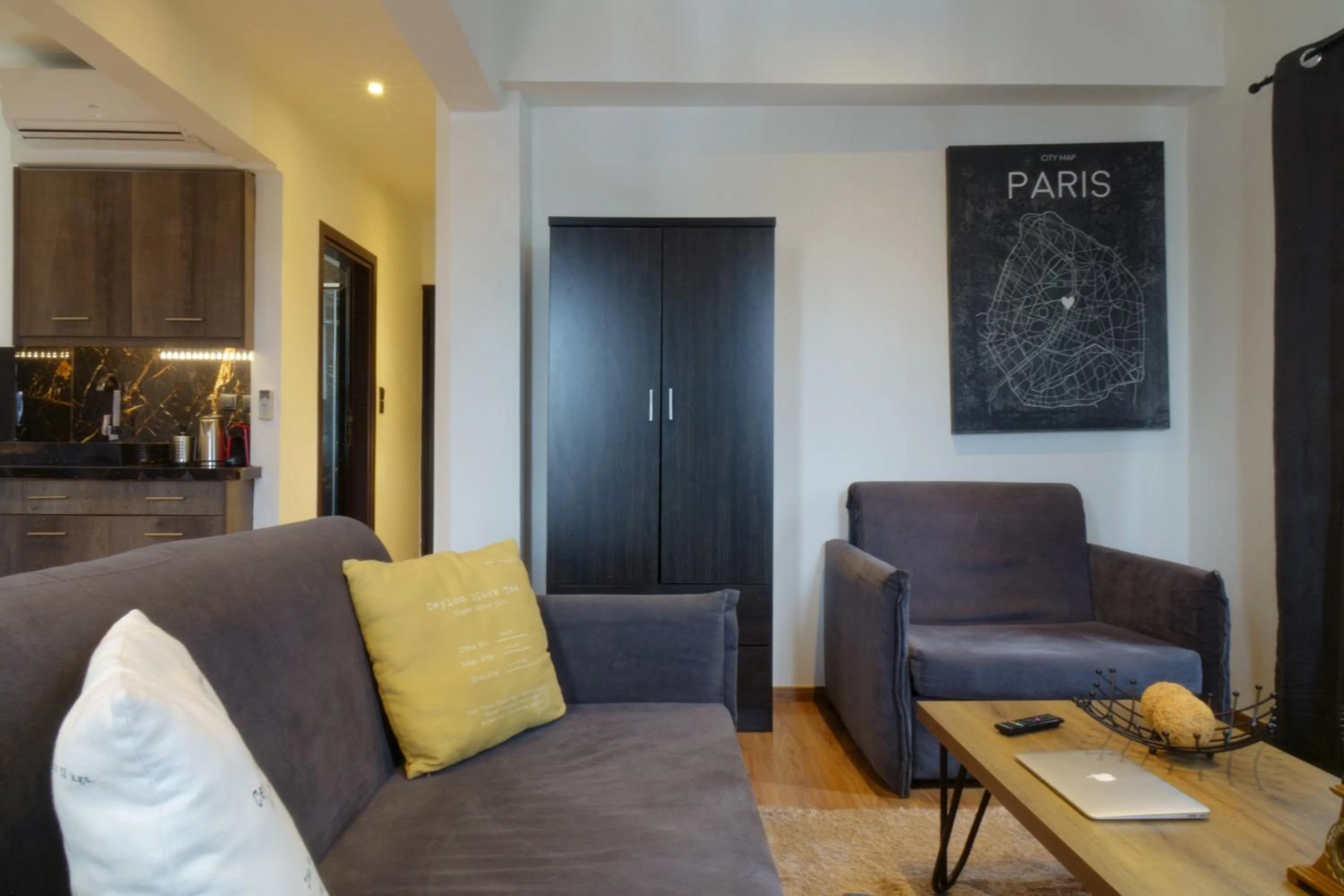 Living room in The Athens Version Luxury Suites