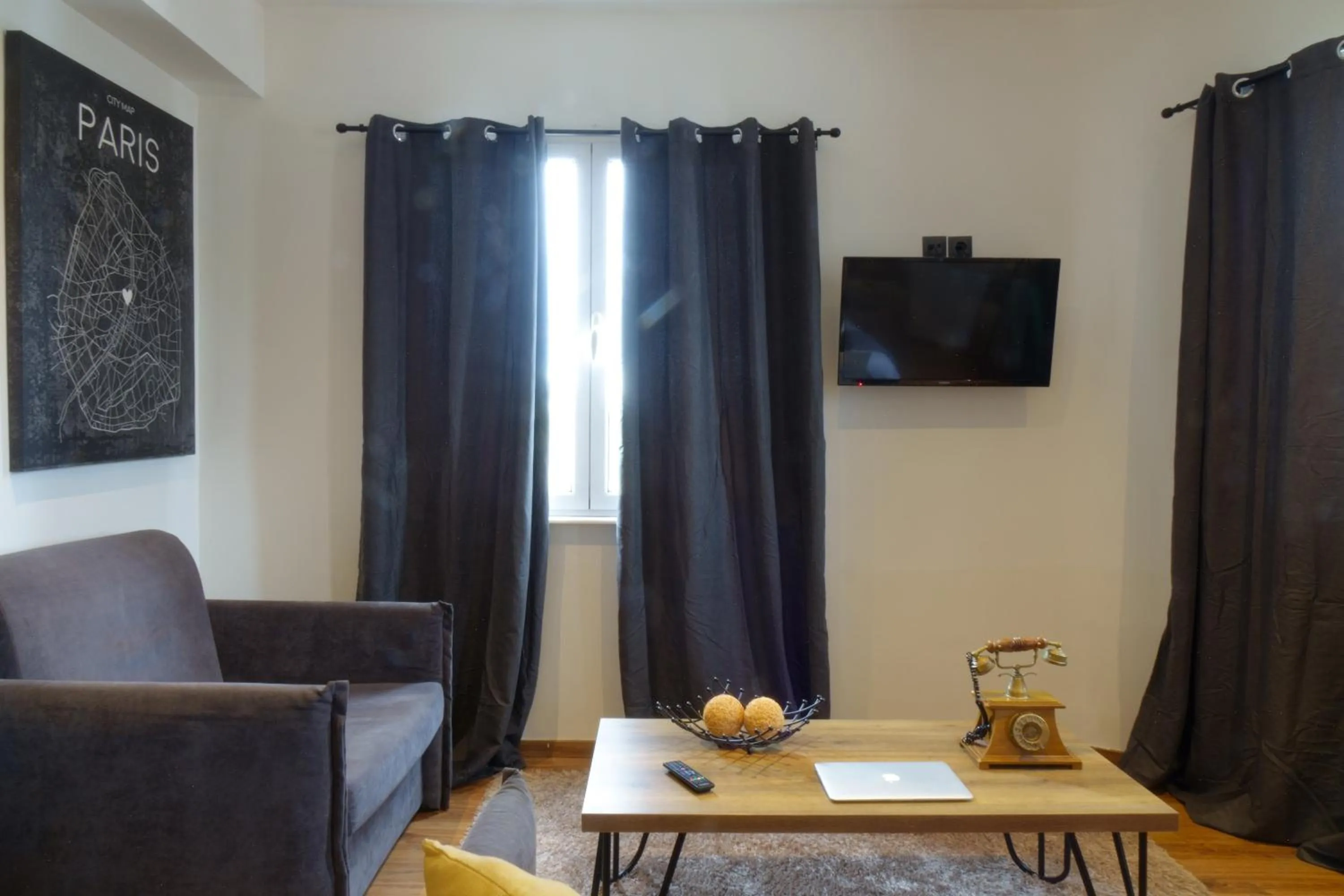 Seating area in The Athens Version Luxury Suites