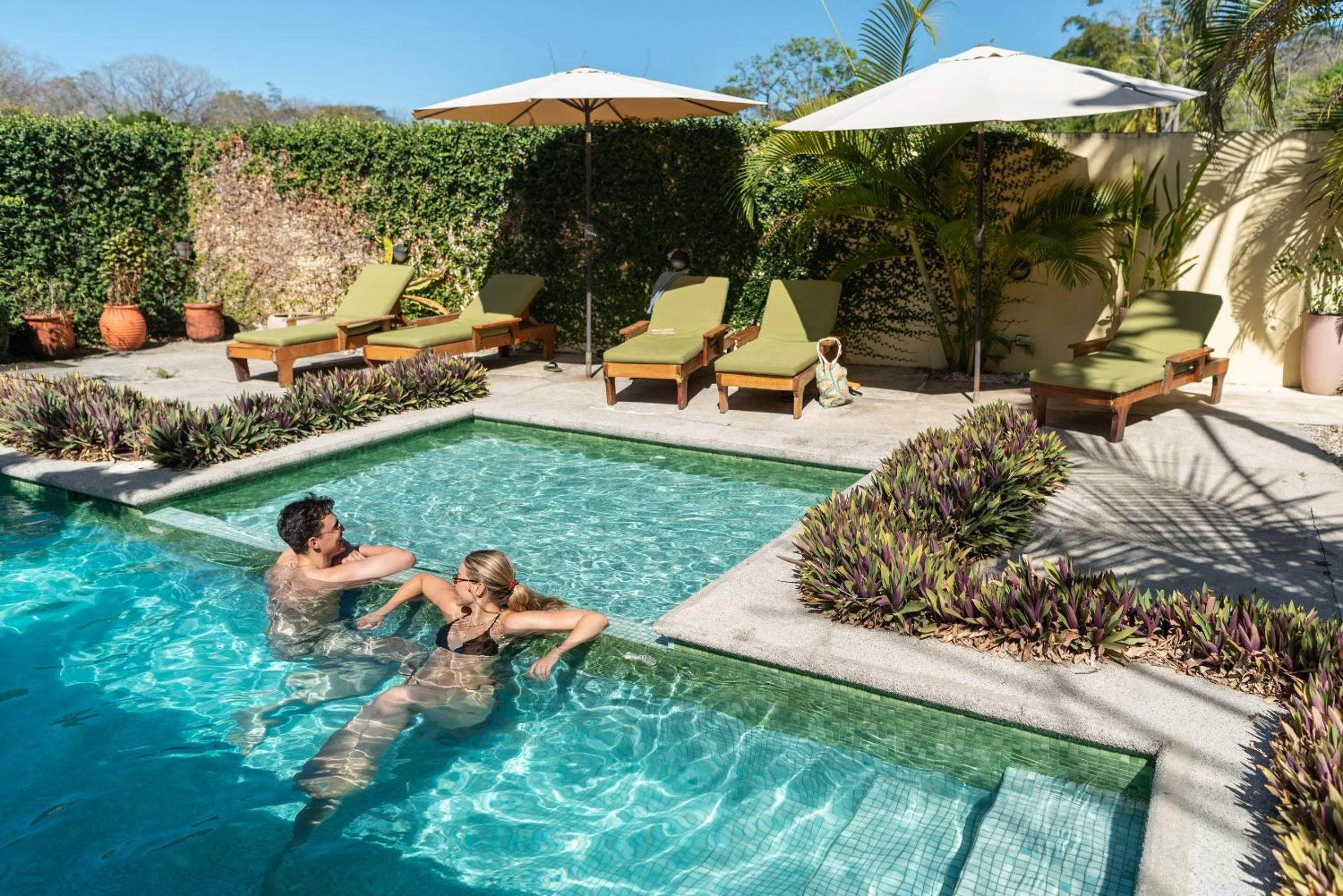 Pool view in Nautilus Surf & Yoga Villas Santa Teresa