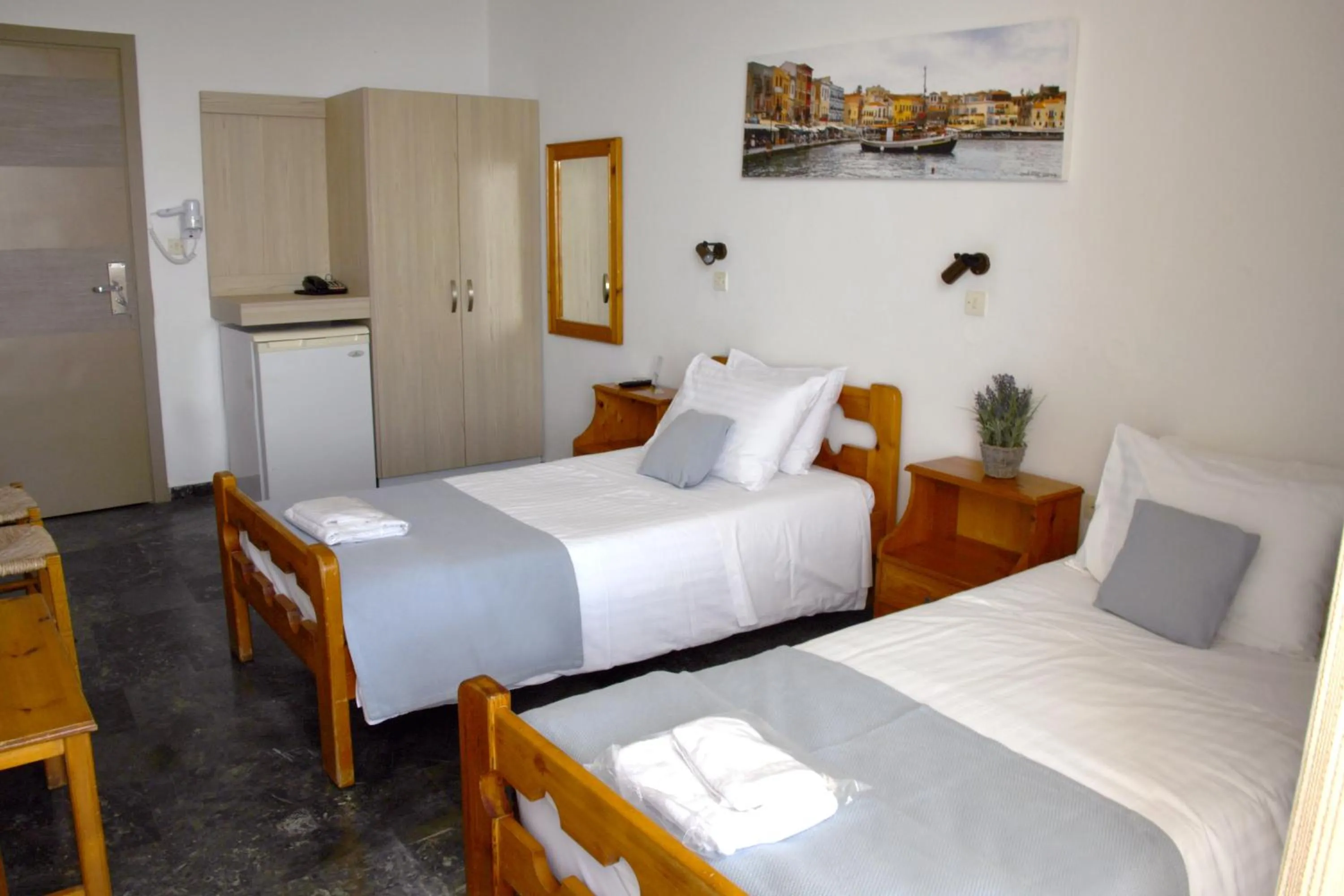 Bed in Klinakis Beach Hotel