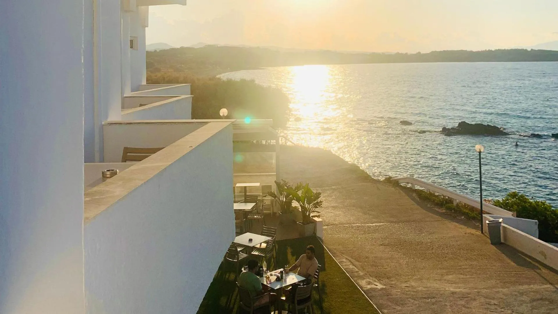 Sunset in Klinakis Beach Hotel