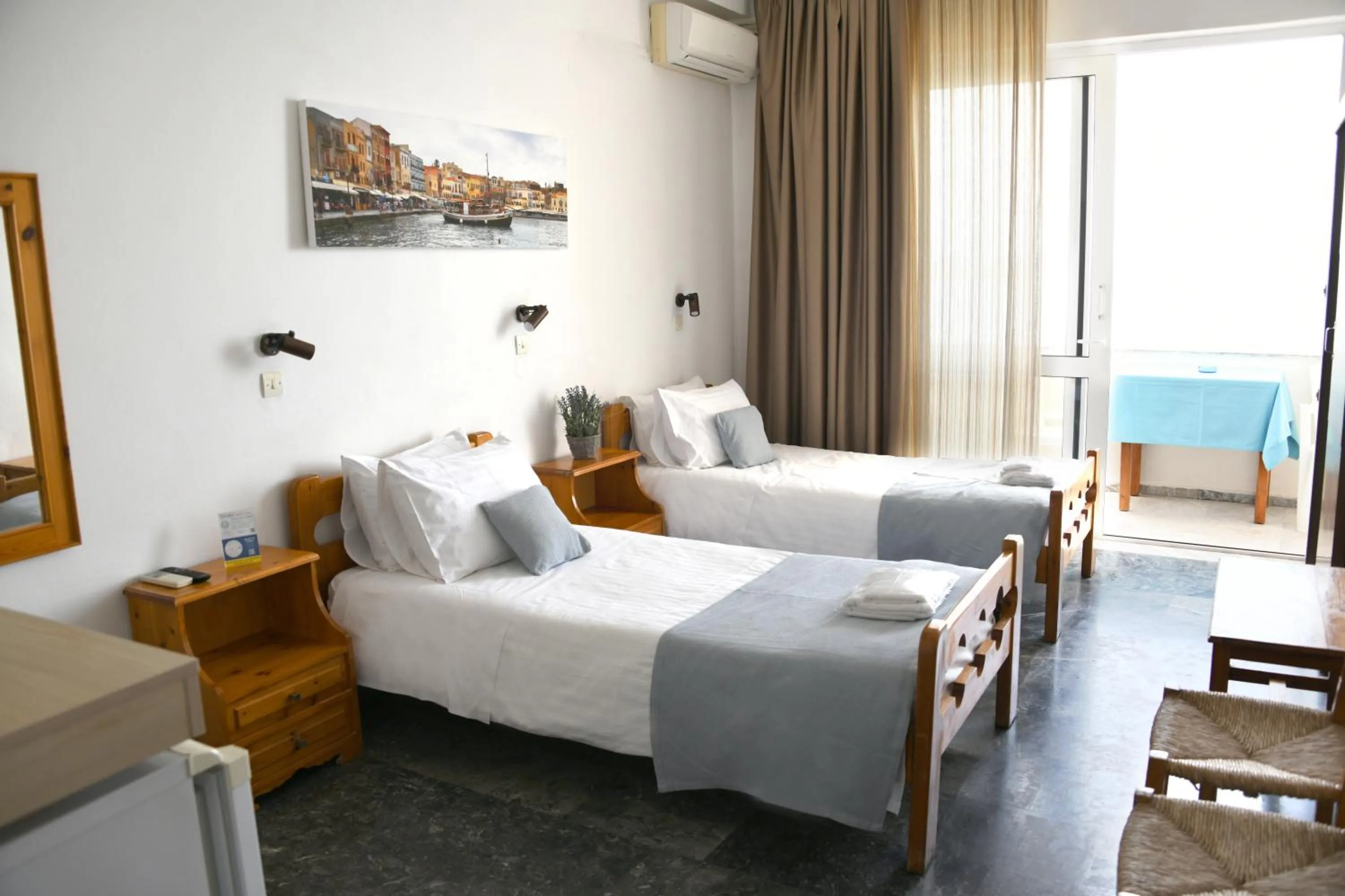 Bed in Klinakis Beach Hotel