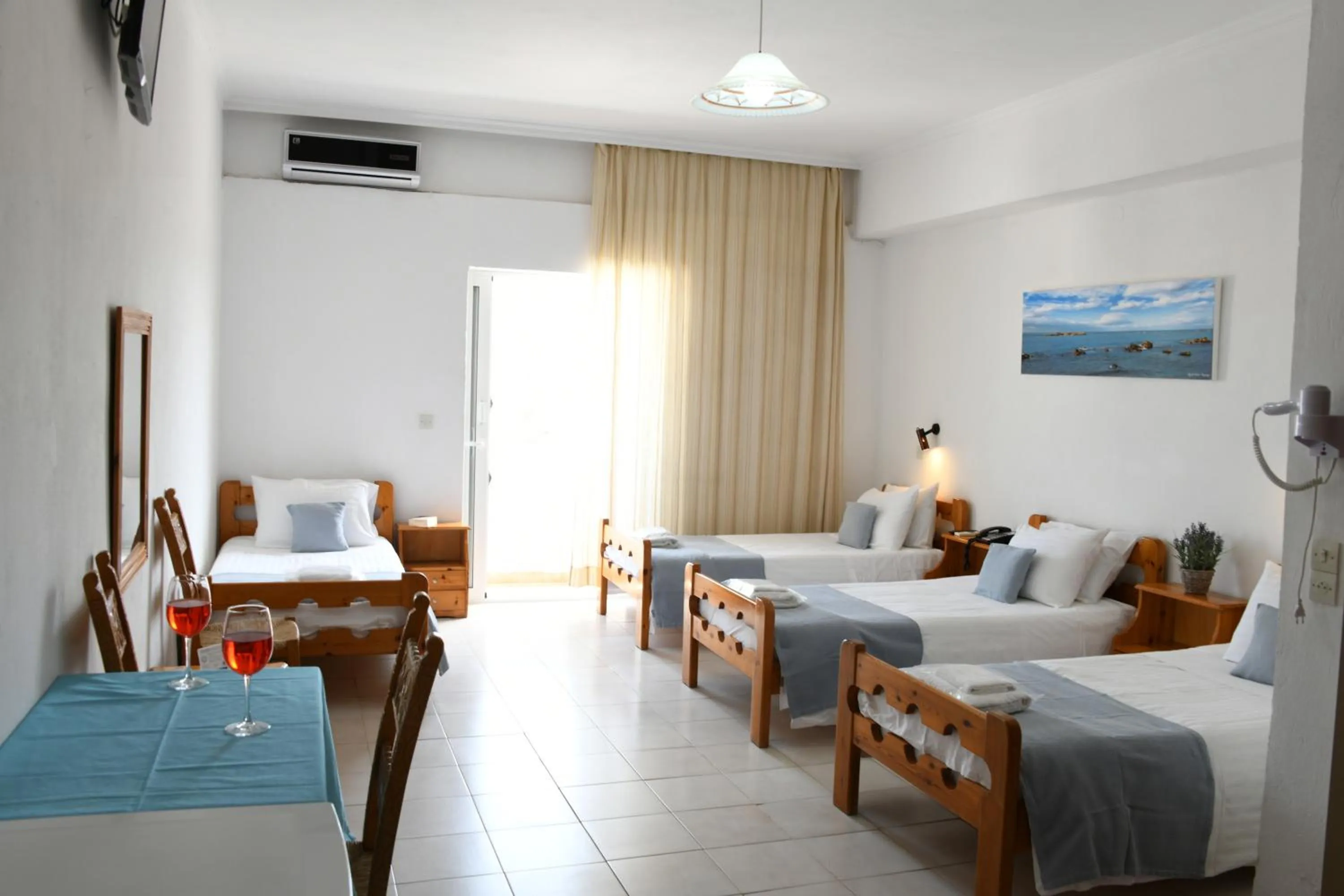 Bed in Klinakis Beach Hotel
