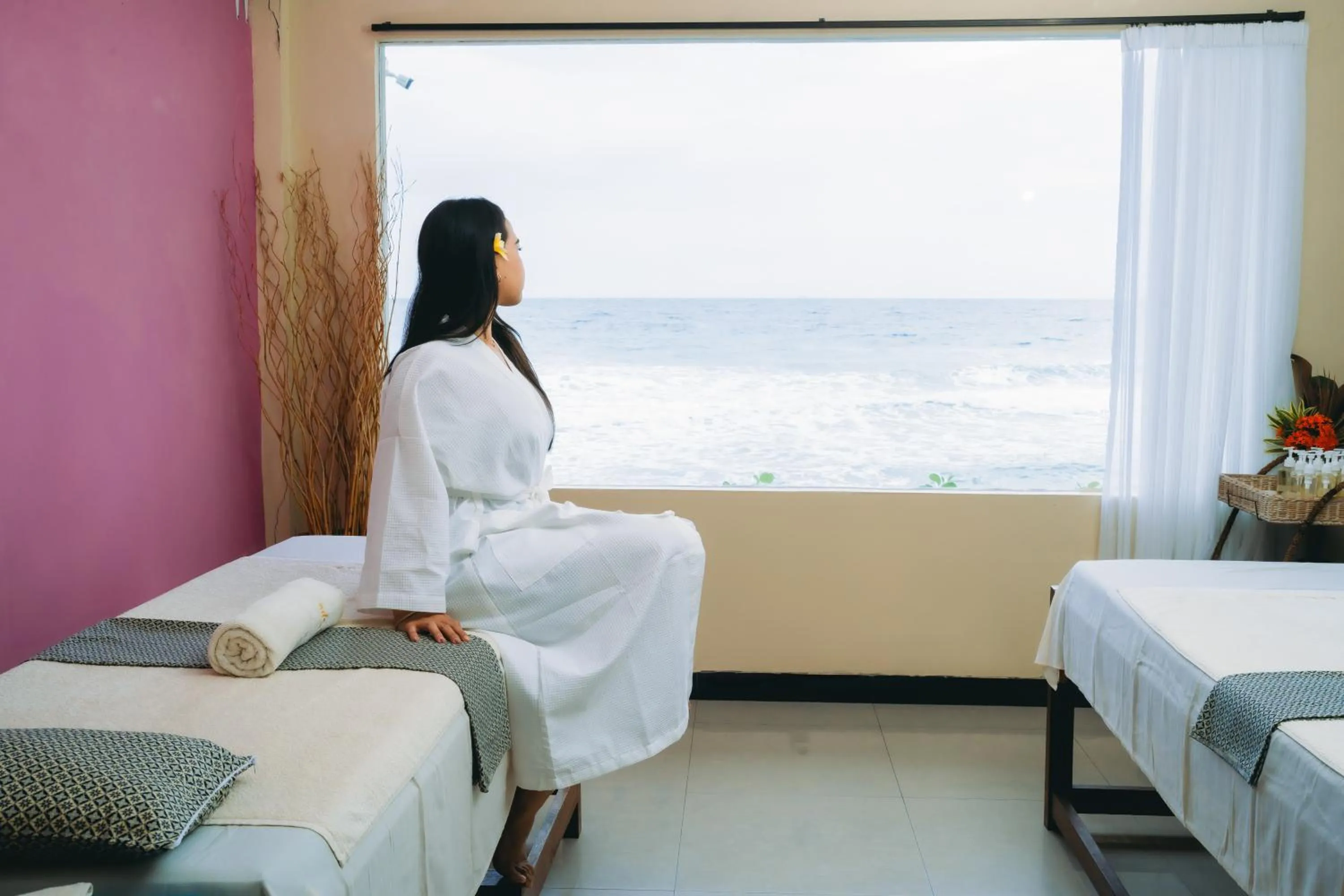 Bed in Puri Wirata Dive Resort and Spa Amed