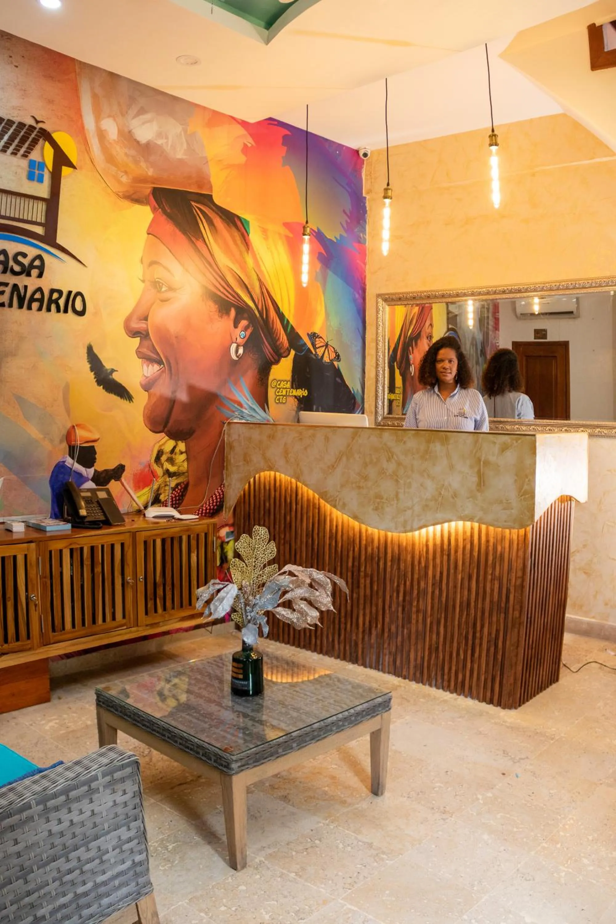 Lobby or reception in Hotel Casa Centenario Getsemaní