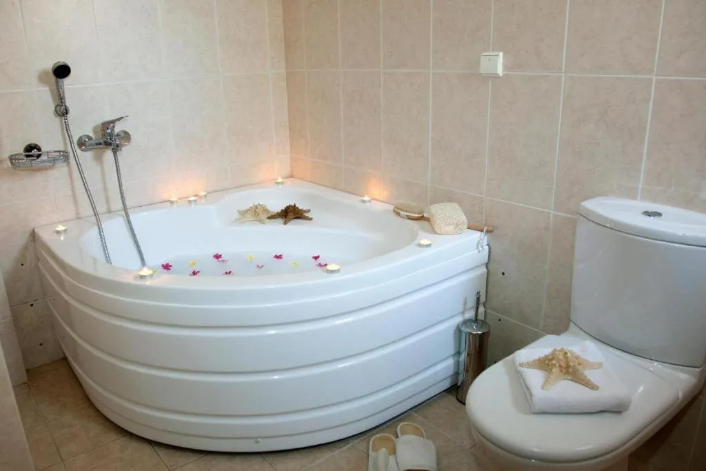 Bathroom in Mylos Hotel Apartments