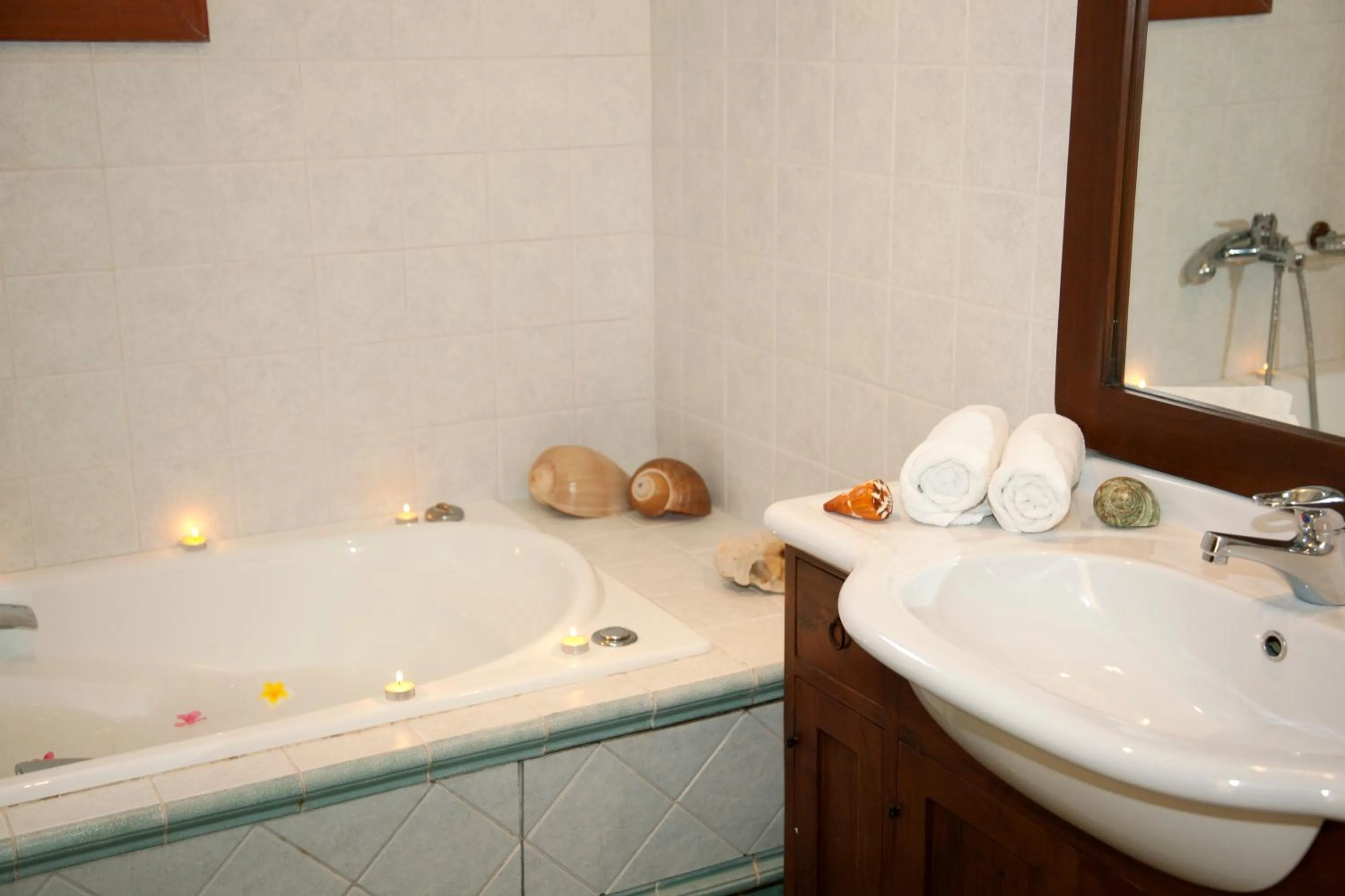 Bathroom in Mylos Hotel Apartments