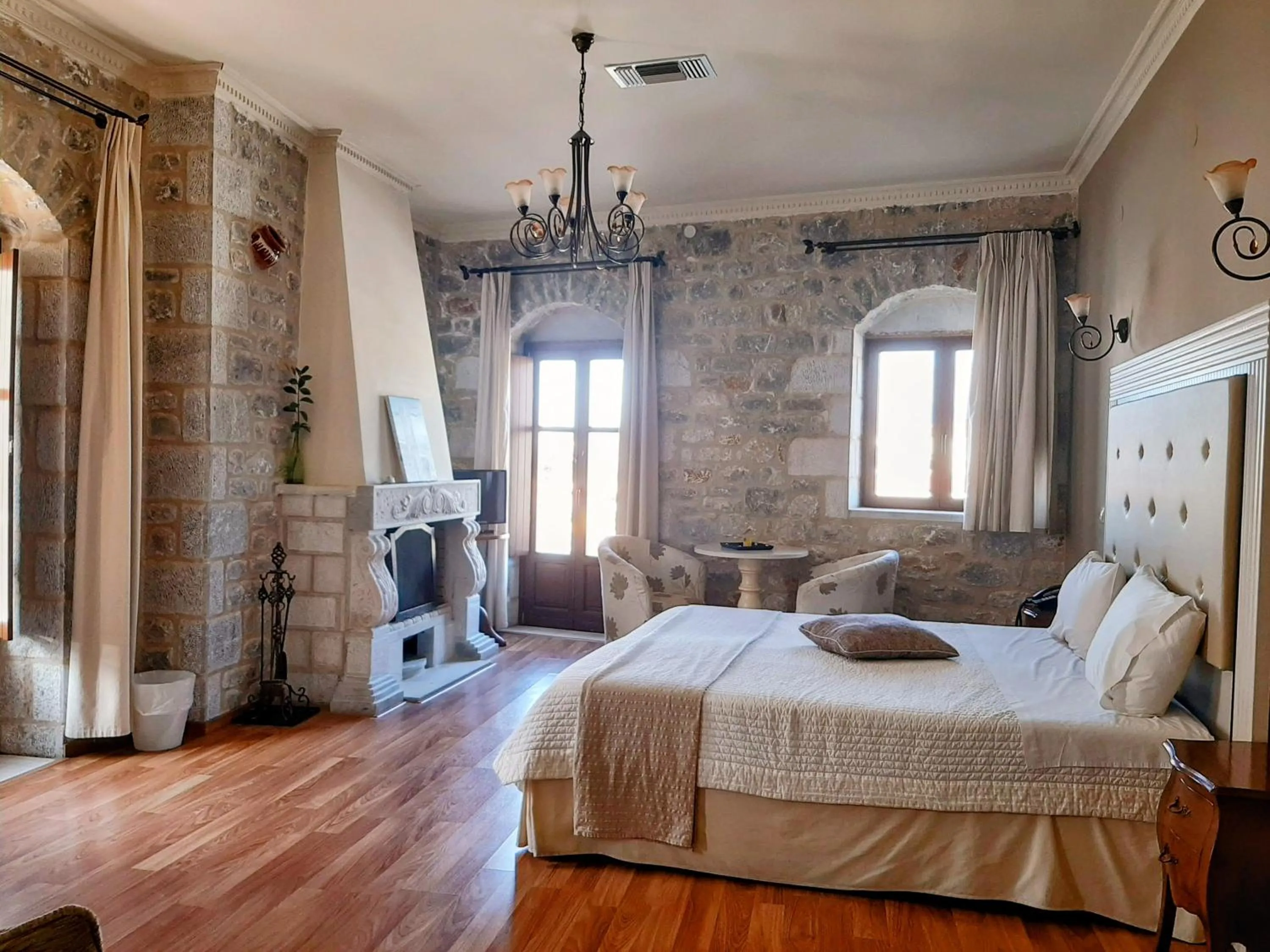 Bed in Areos Polis Boutique Hotel