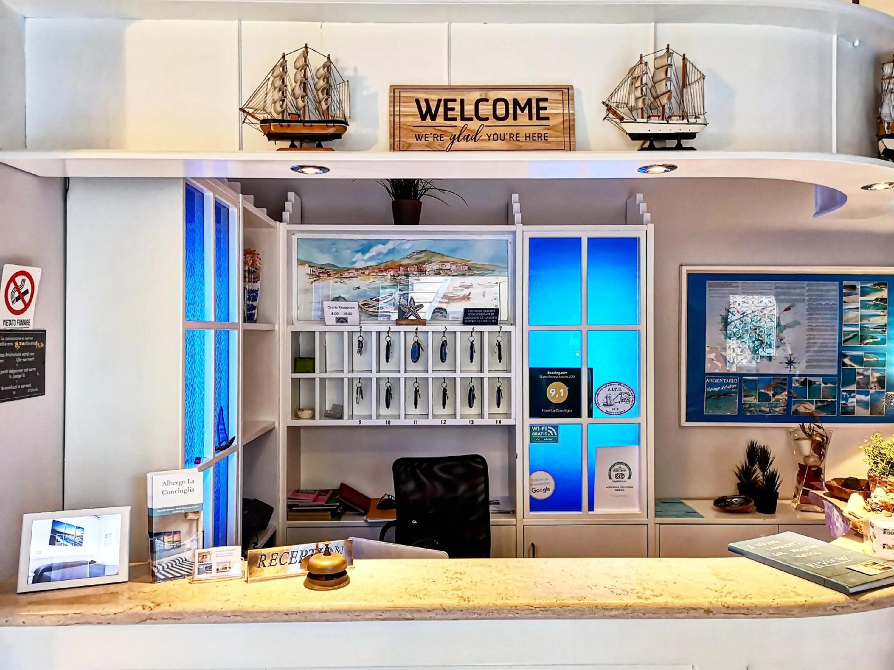 Lobby or reception in Hotel Conchiglia