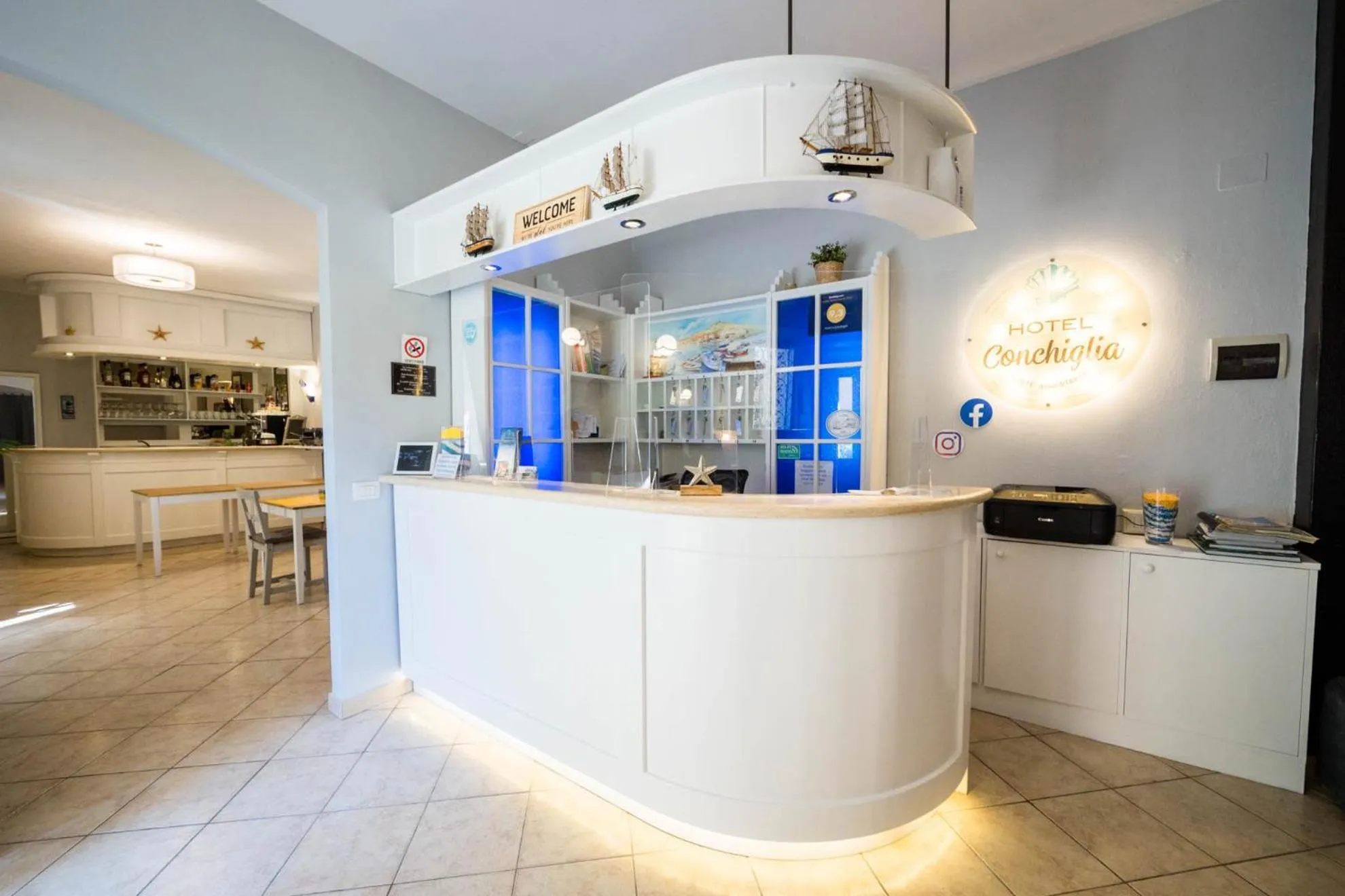 Lobby or reception in Hotel Conchiglia