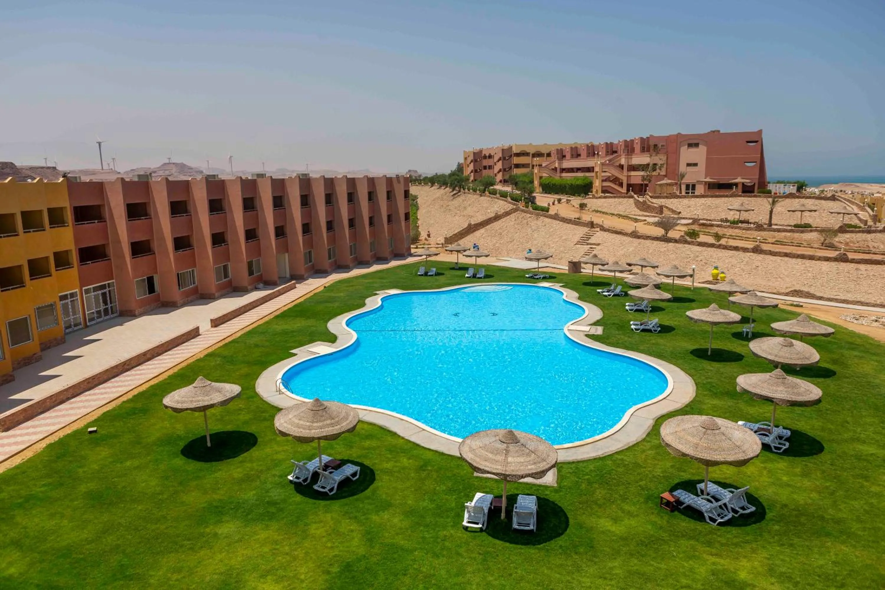 Pool view in Fanar Hotel