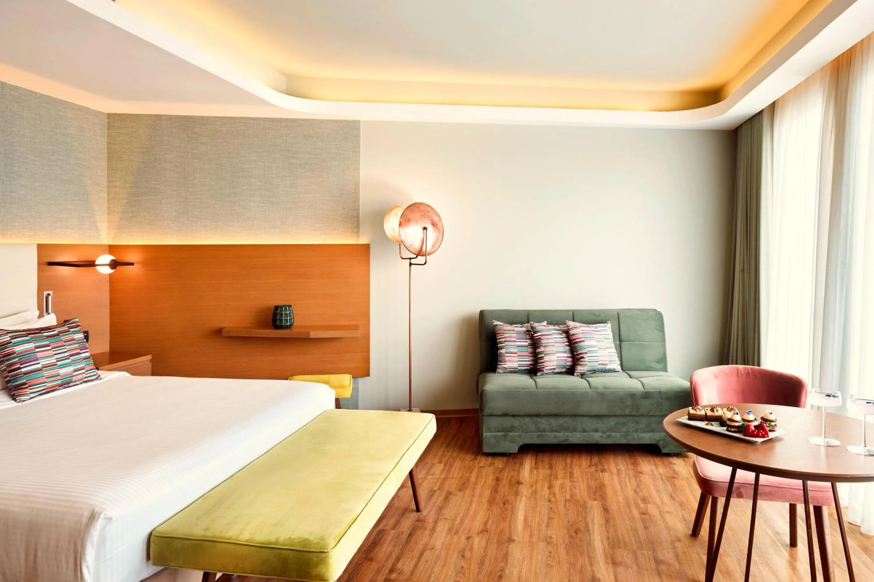 Bed in Zeus Essence Wyndham Athens Residence