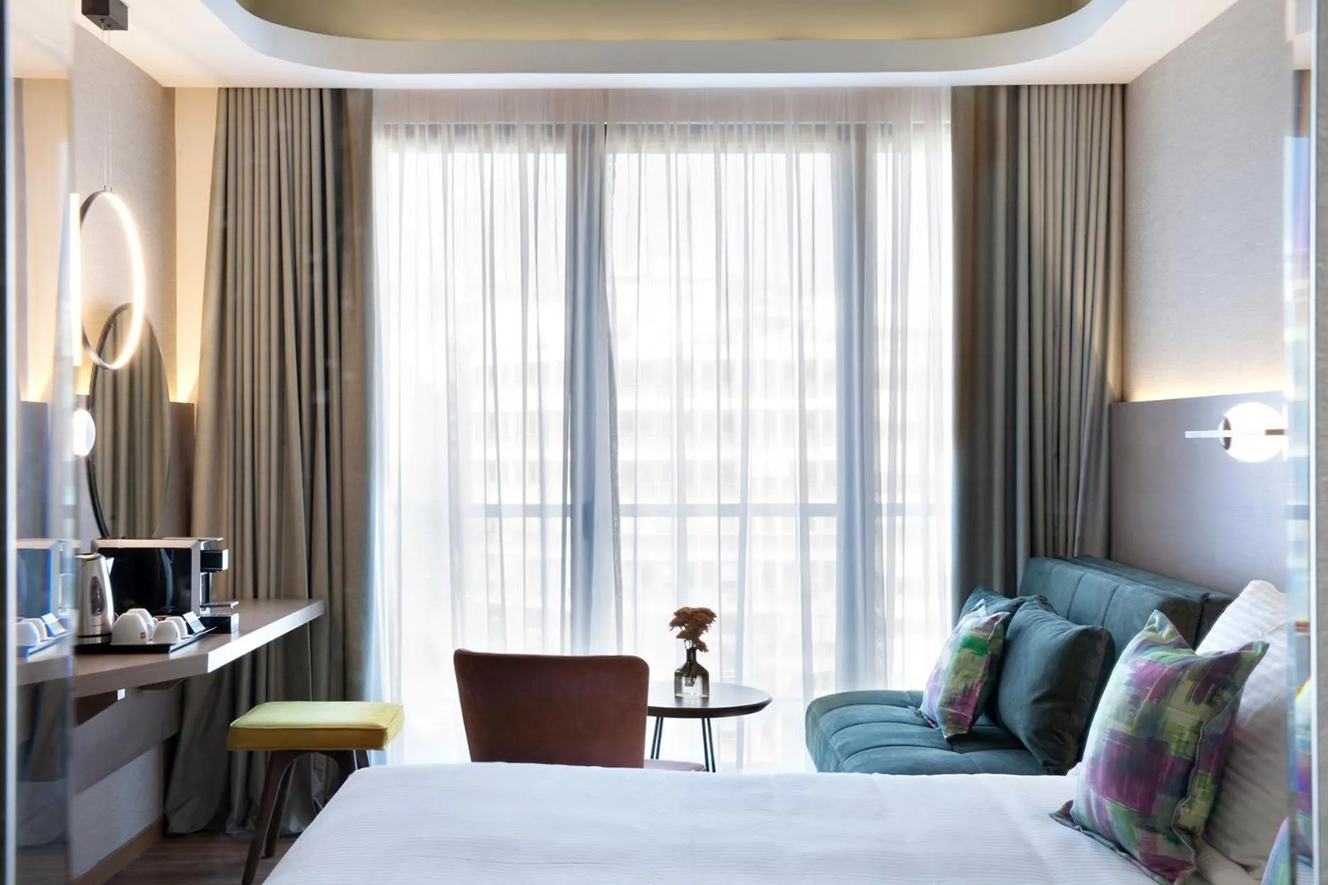 Bed in Zeus Essence Wyndham Athens Residence