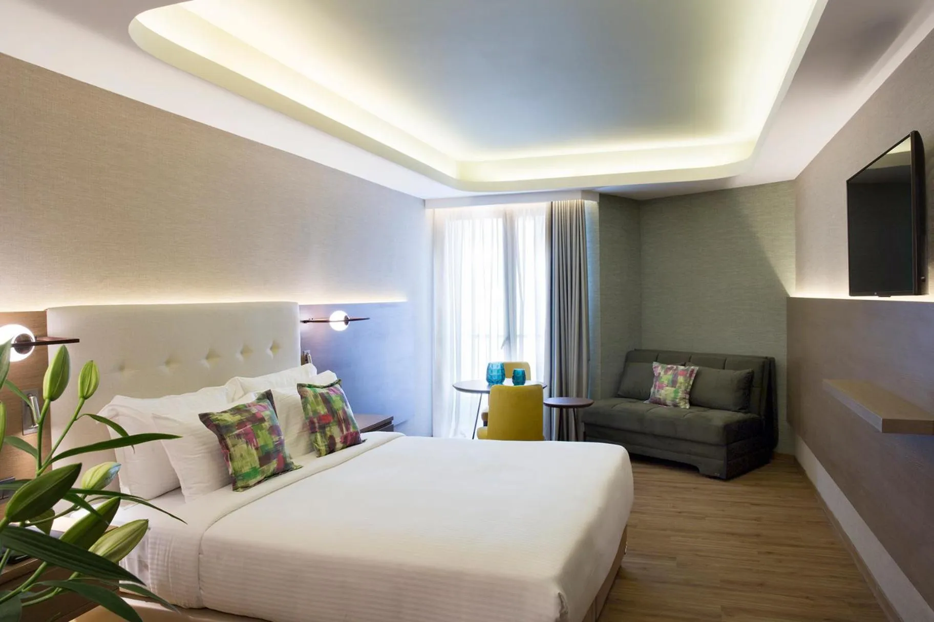 Bedroom, Bed in Zeus Essence Wyndham Athens Residence