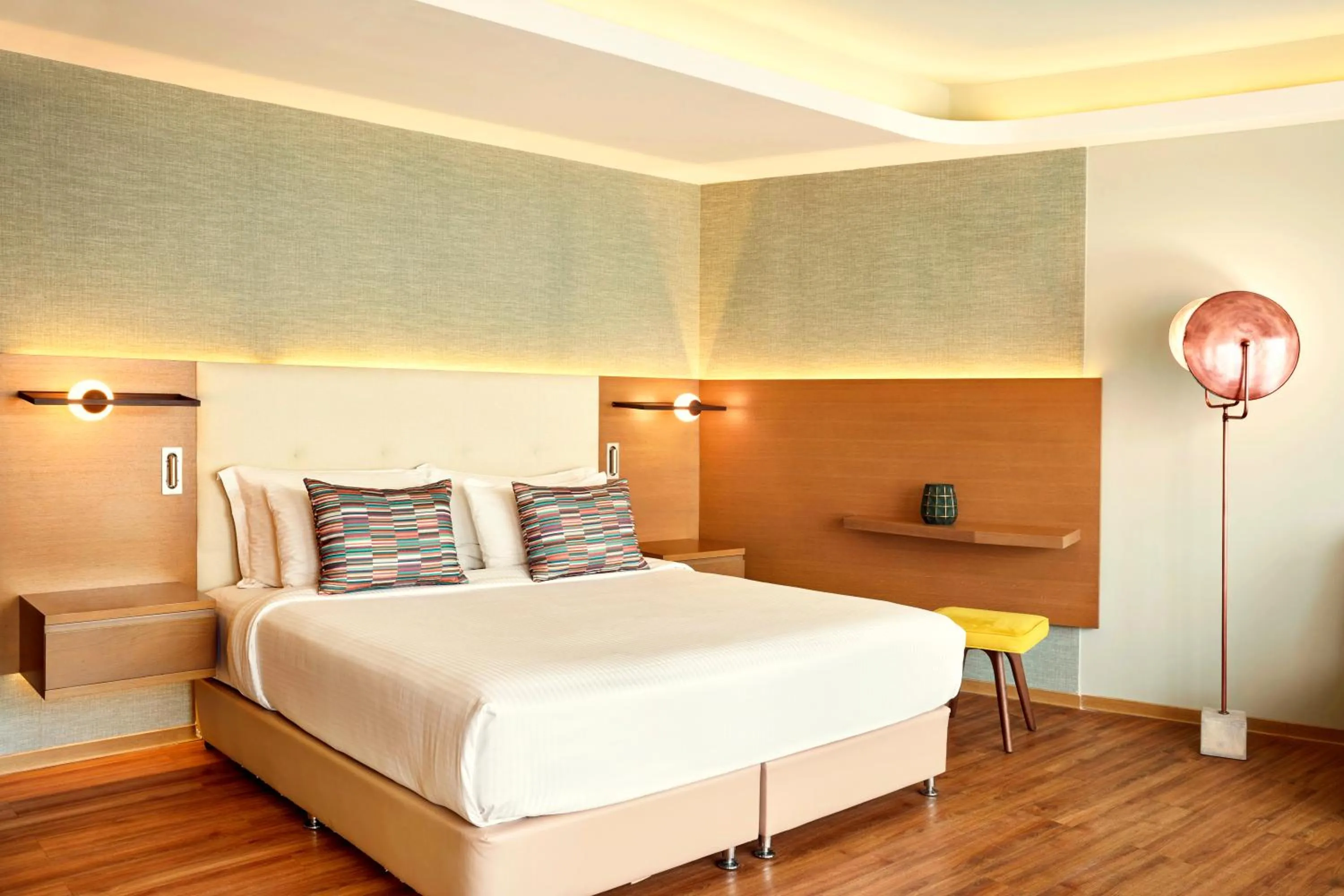 Bed in Zeus Essence Wyndham Athens Residence