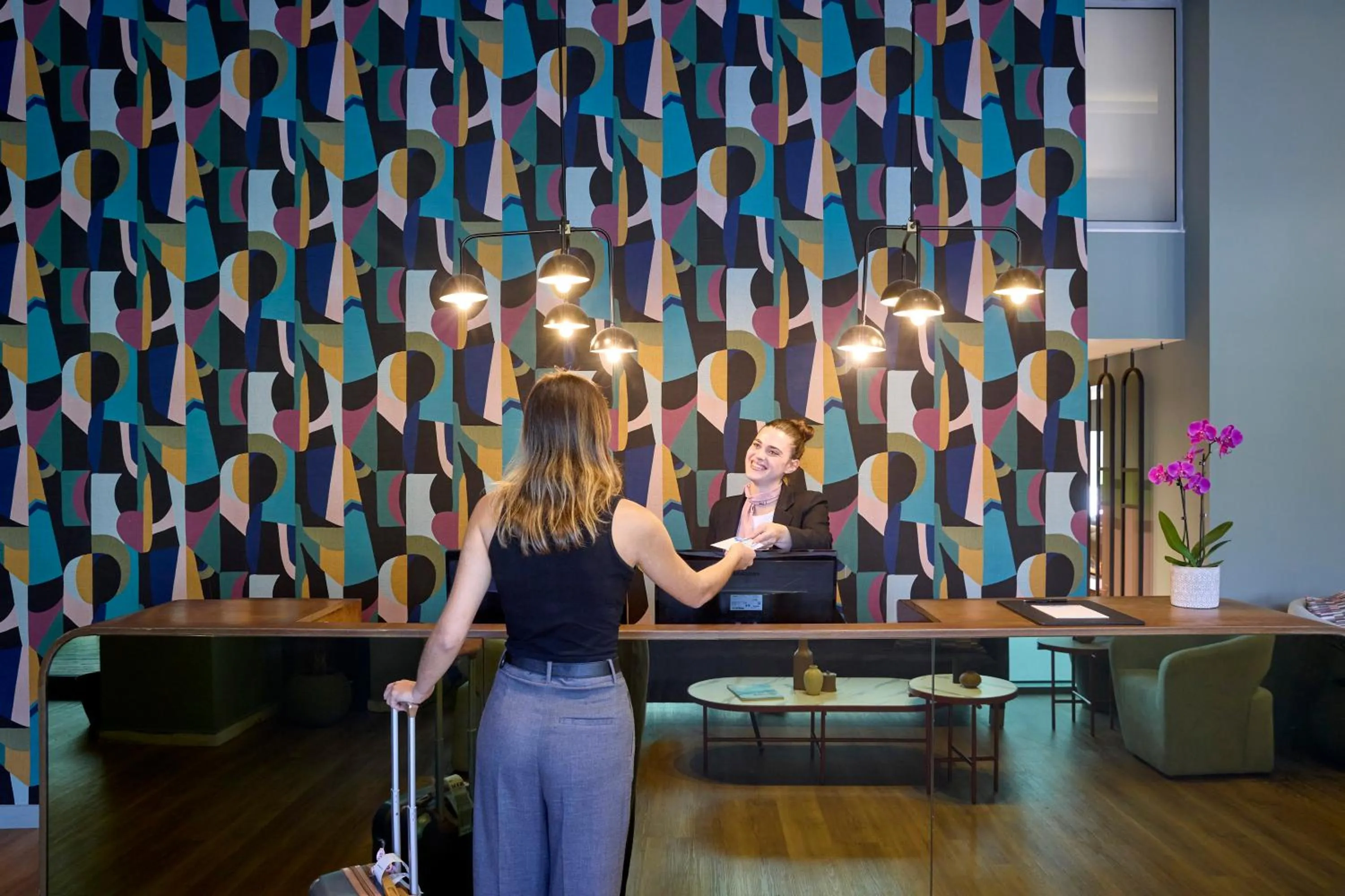 Lobby or reception in Zeus Essence Wyndham Athens Residence