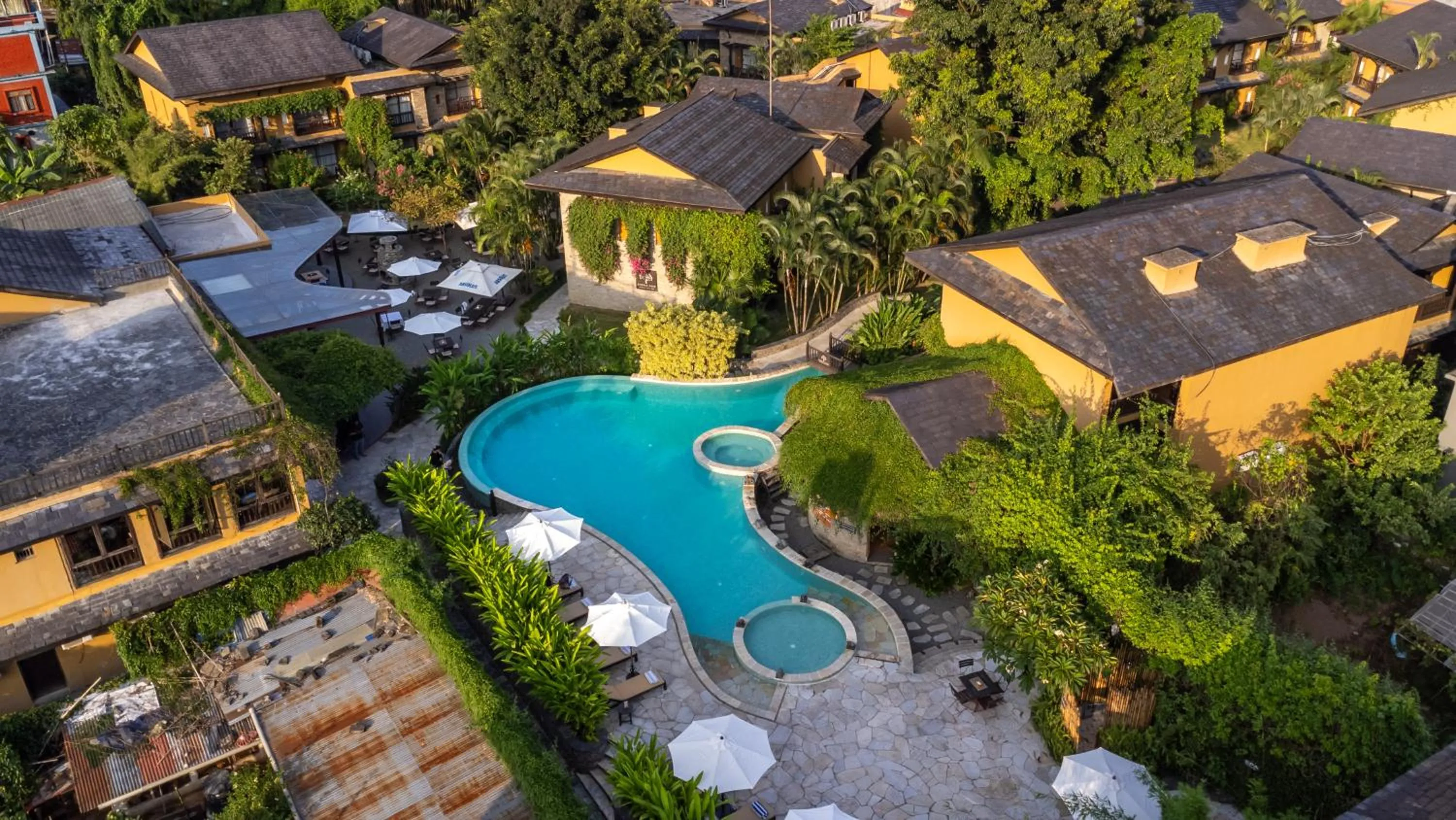 Swimming pool in Temple Tree Resort & Spa, Pokhara