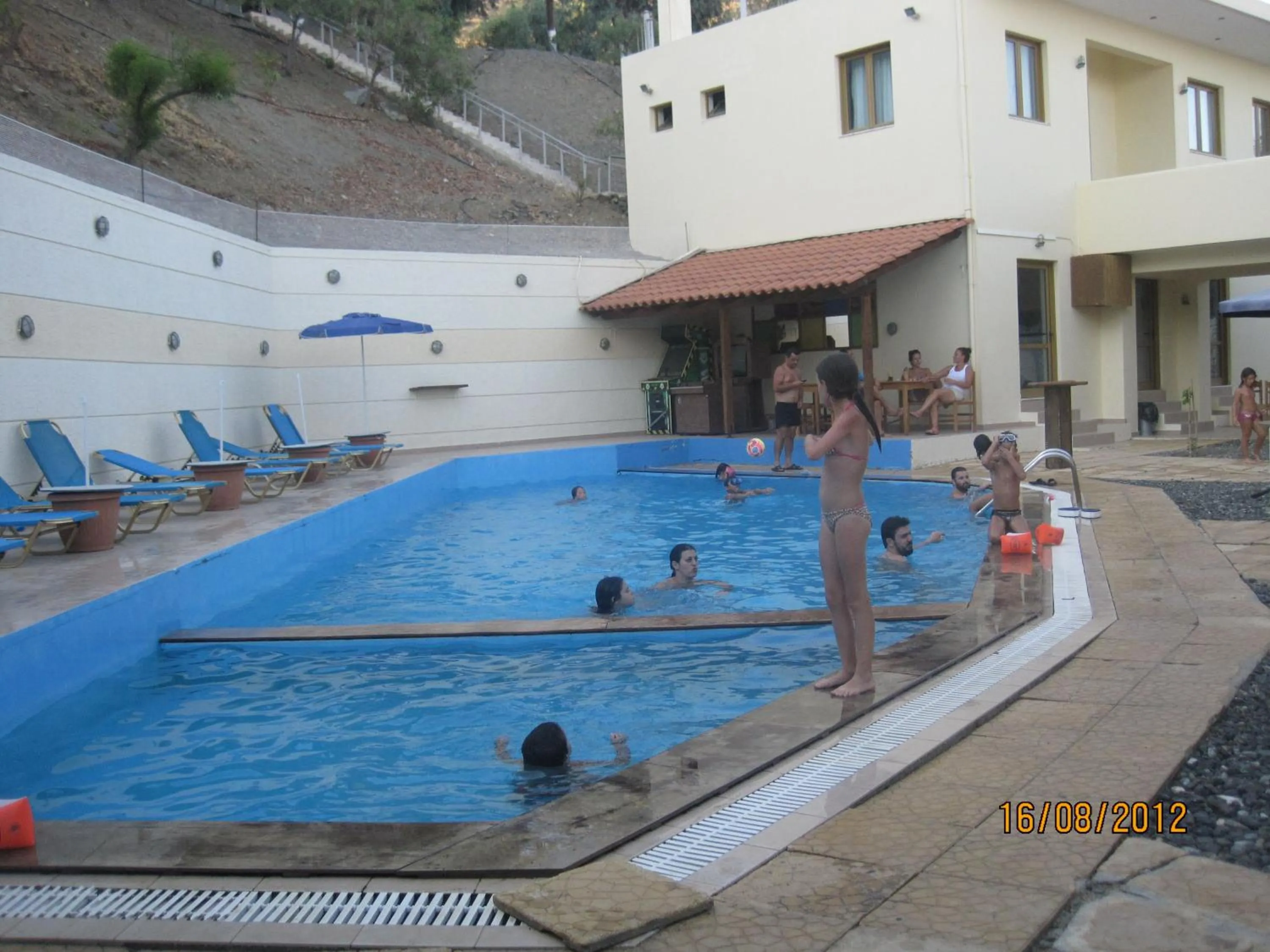 Swimming pool in Sfinias Apartments
