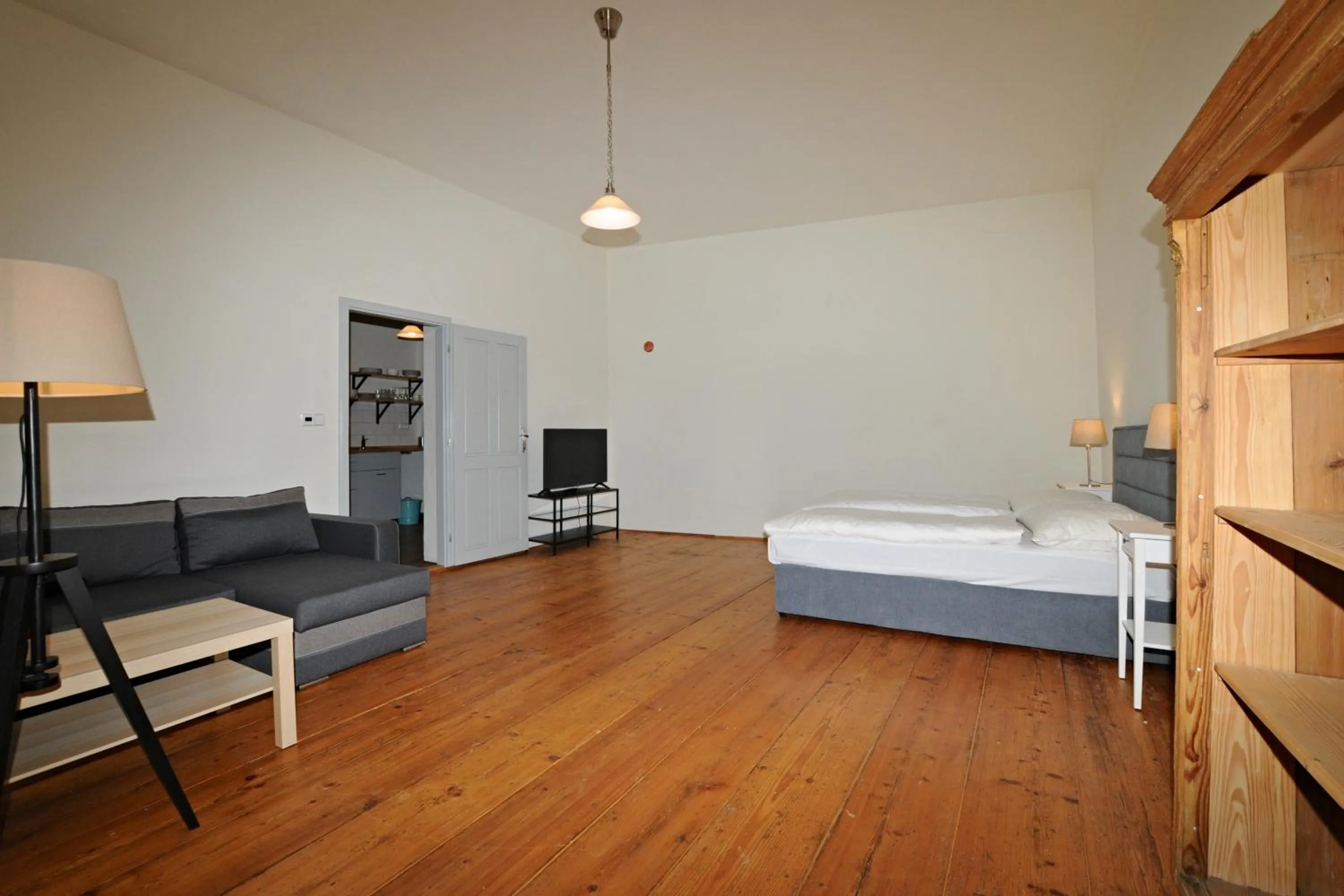 Photo of the whole room, Bed in Downtown Apartments