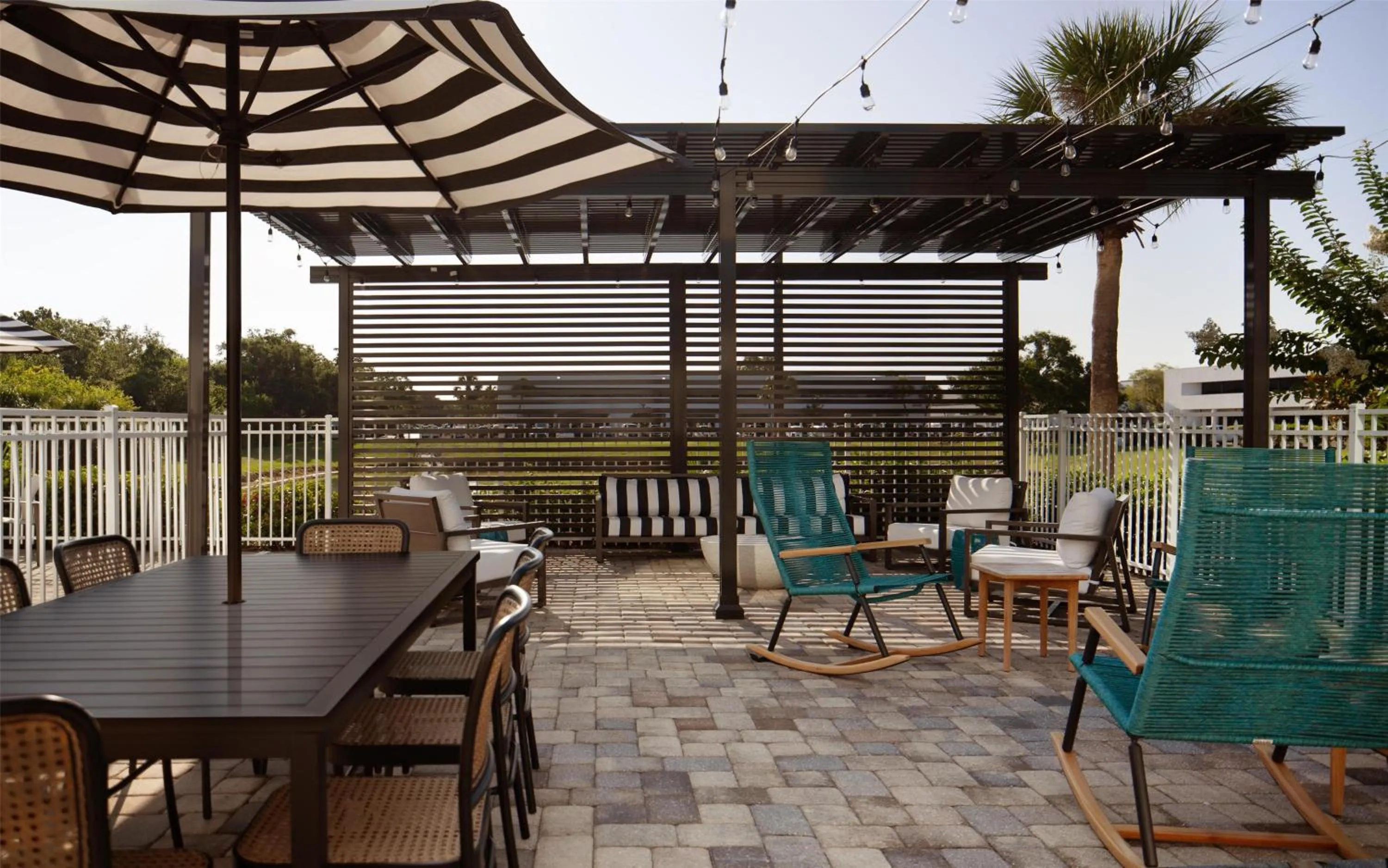 Patio in Hampton Inn by Hilton Tampa Fairgrounds Casino