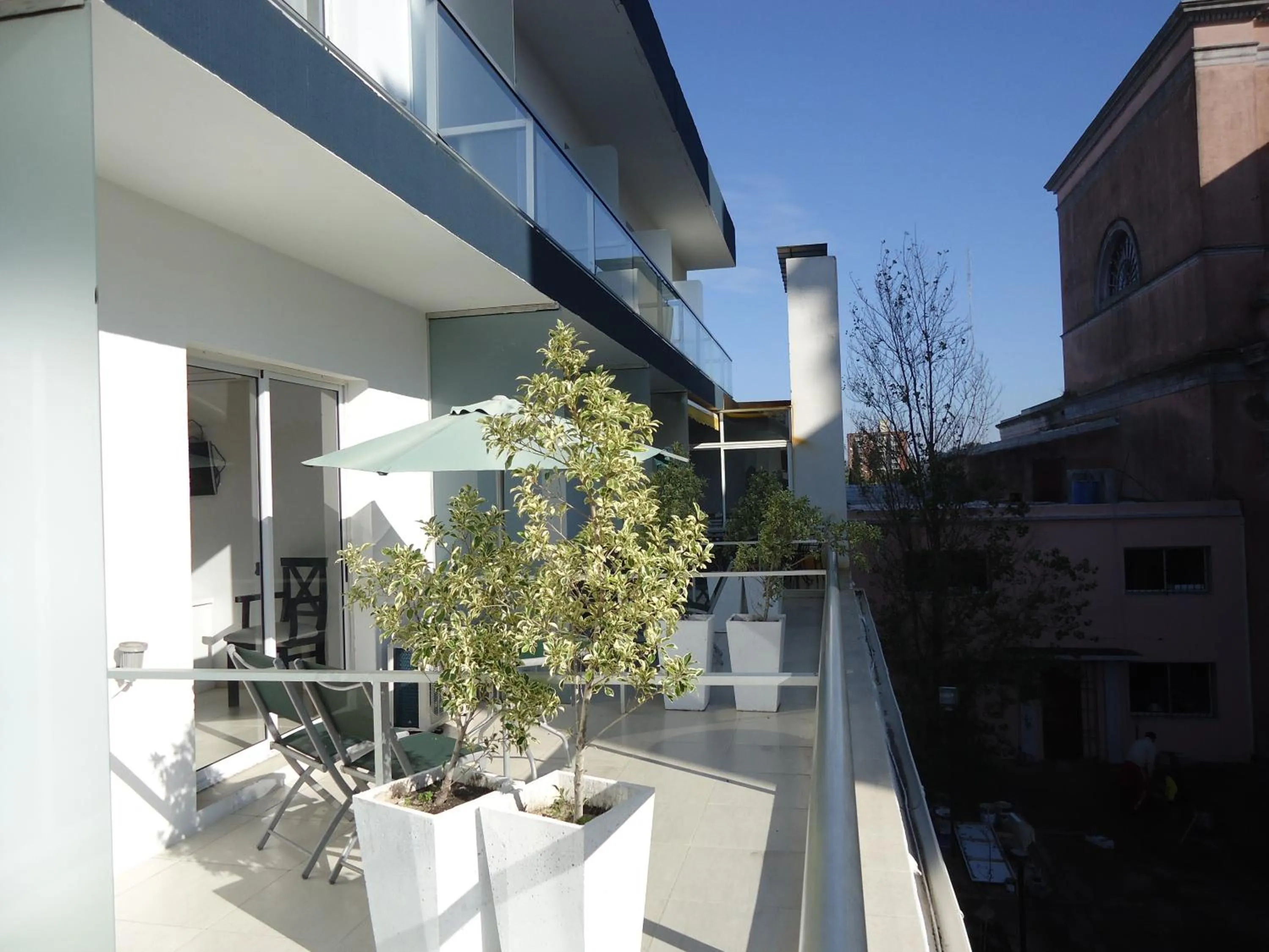 Balcony/Terrace in De la Plaza Hotel