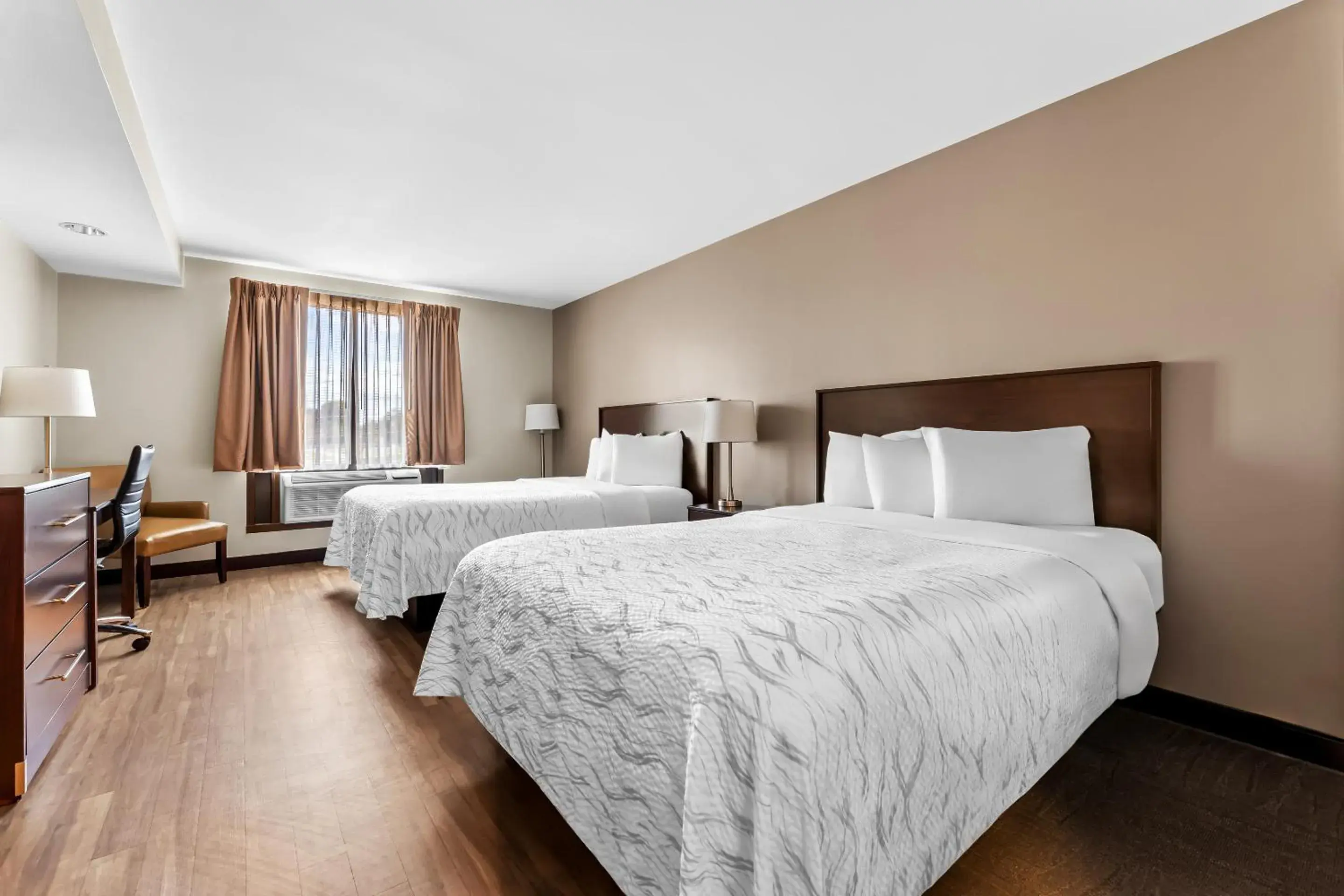 Premium Room with Two Queen Beds Disability Access Smoke Free (Upgraded Bedding and Snack Box) in Red Roof Inn PLUS+ & Suites Malone Premium Room with Two Queen Beds Disability Access Smoke Free (Upgraded Bedding and Snack Box) in Red Roof Inn PLUS+ & Suites Malone