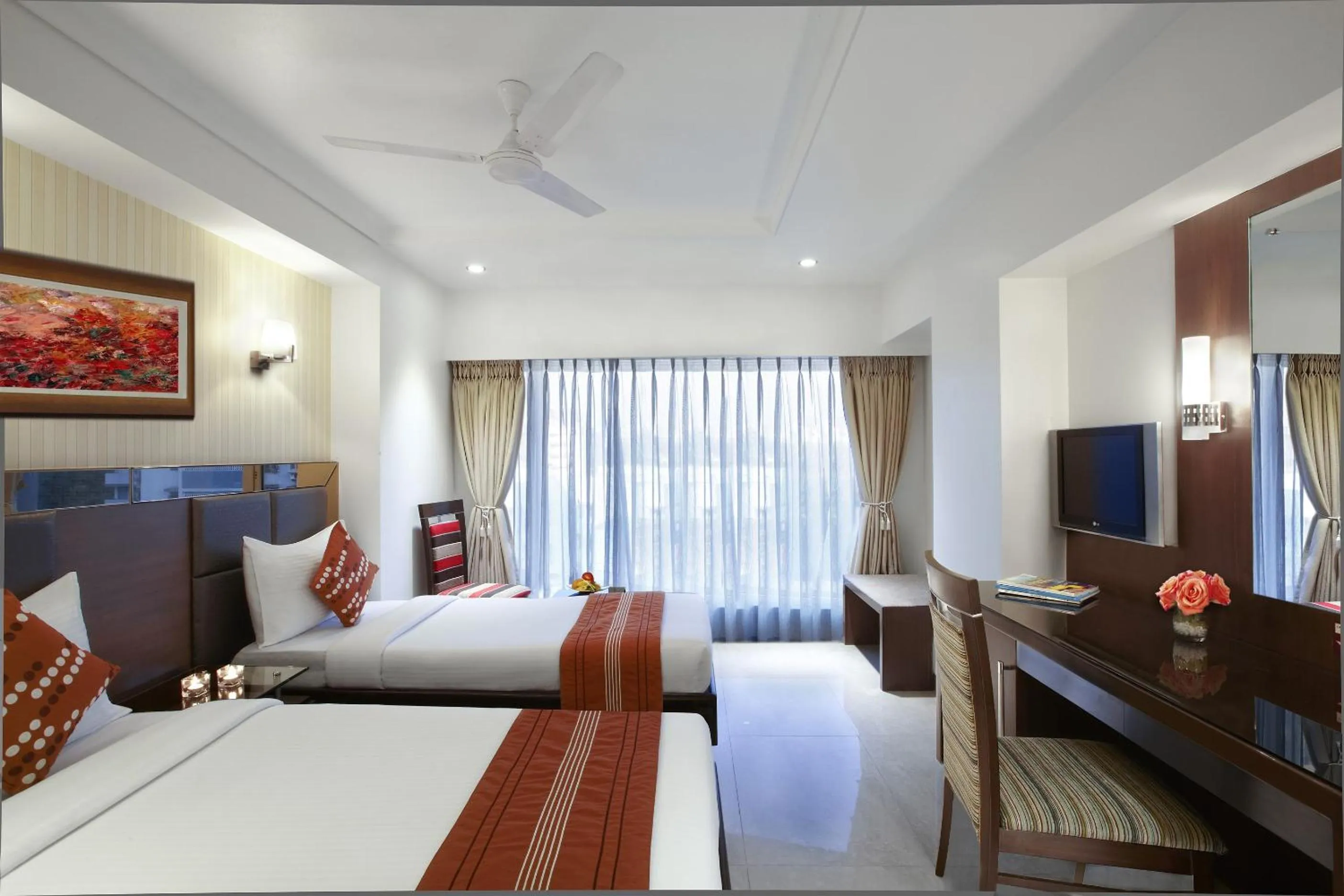 Bed in Hotel Suba Galaxy Mumbai
