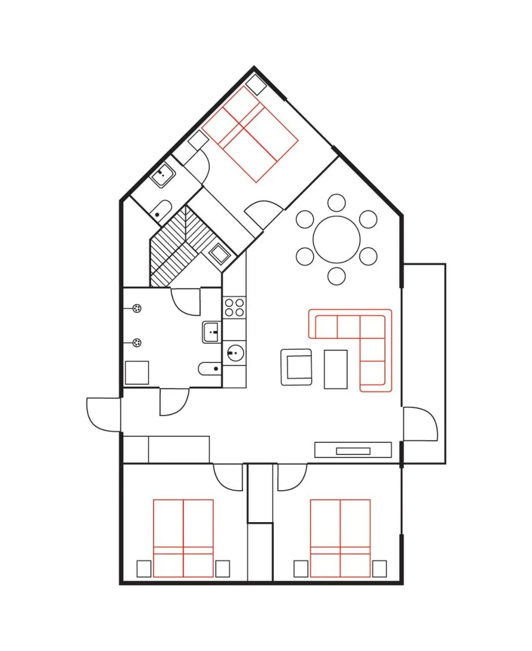 Floor plan in Ski-Inn RukaVillage