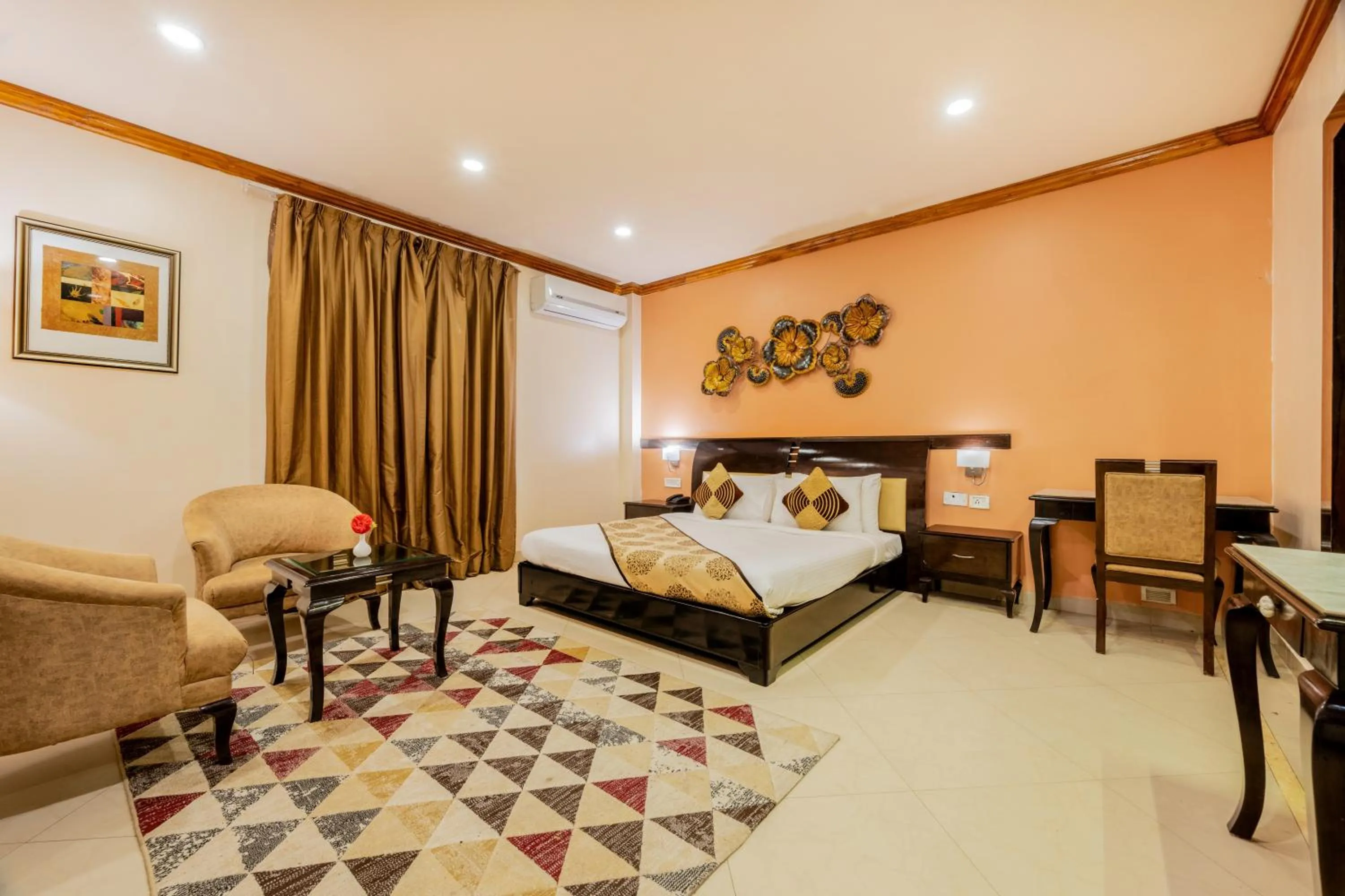 Bedroom, Bed in Pink Pearl Hotel By Chokhi Dhani