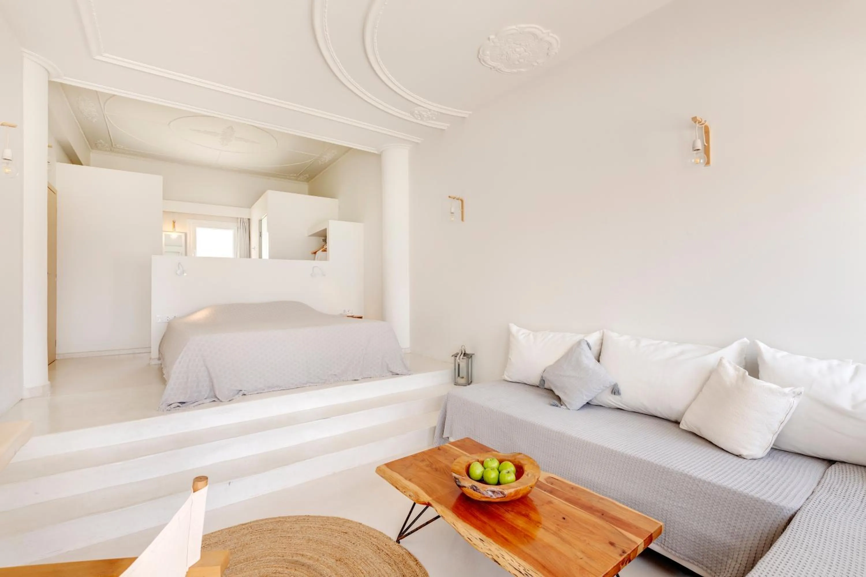 Seating area, Bed in Faros Resort